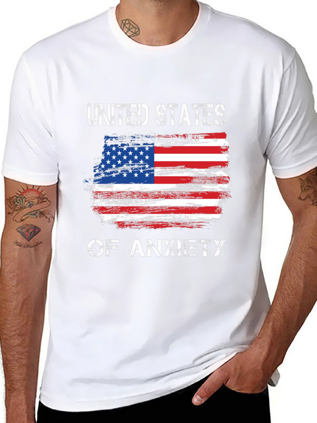 United States of Anxiety Flag Graphic Tee