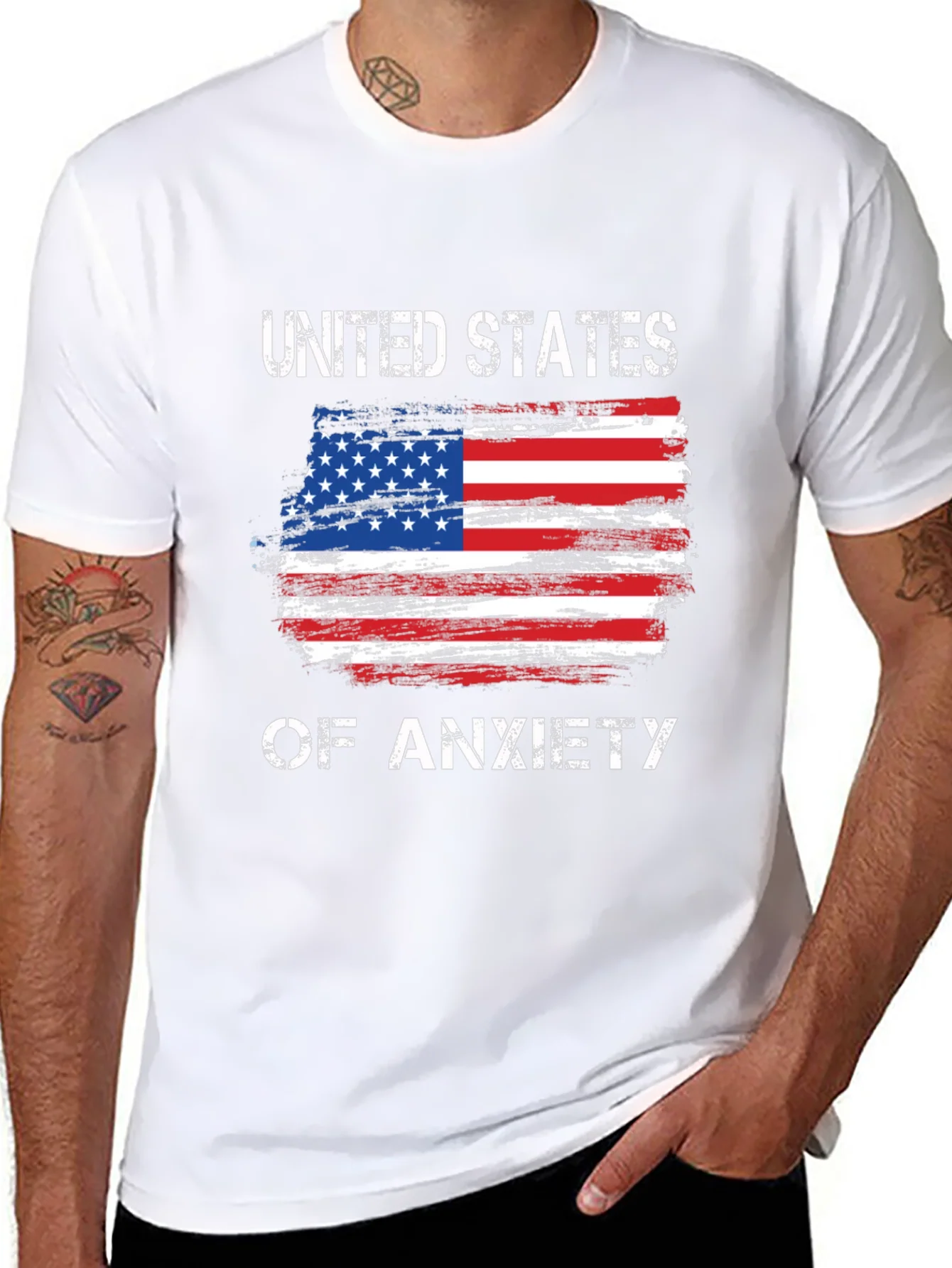 United States of Anxiety Flag Graphic Tee