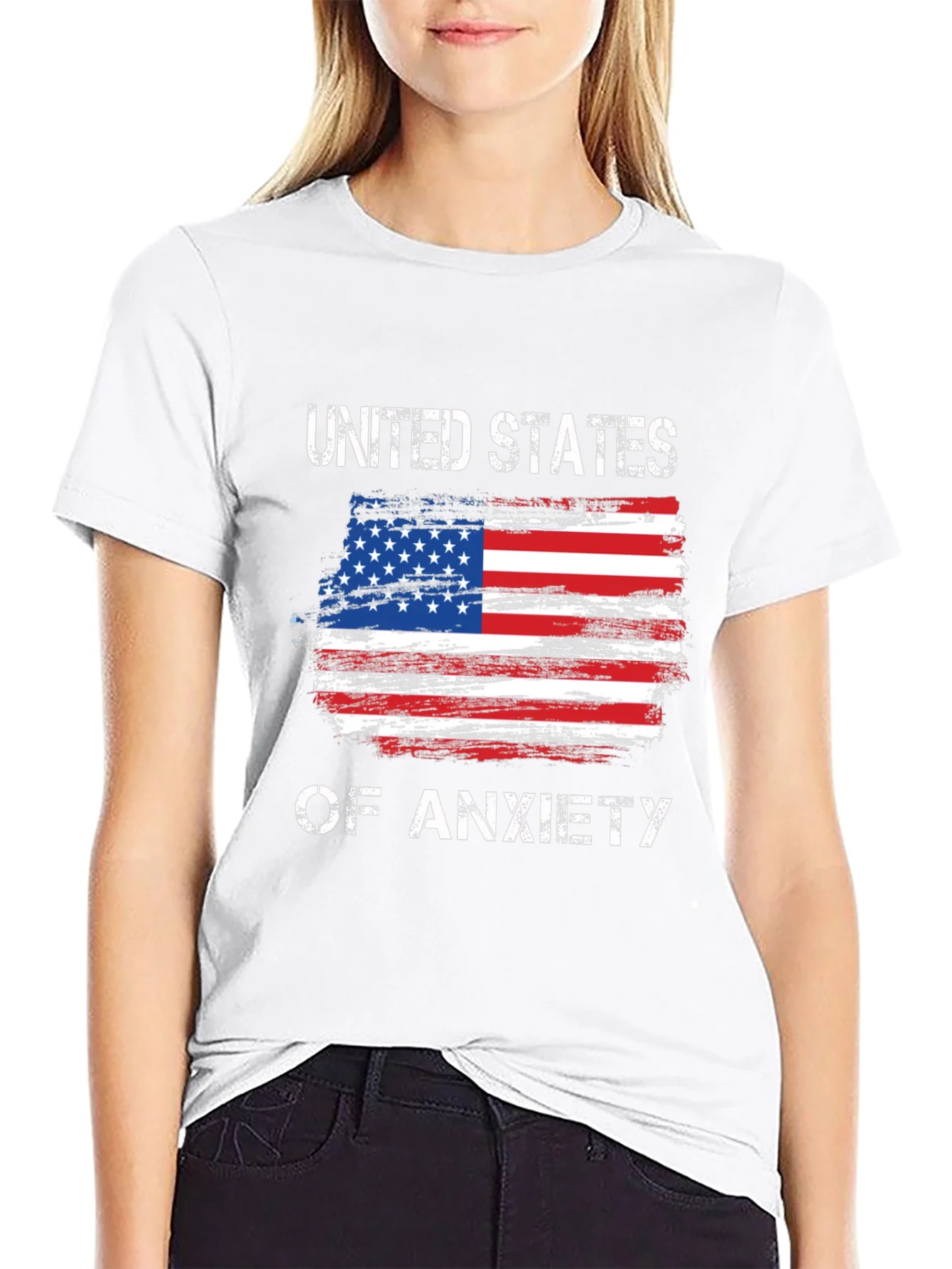 United States of Anxiety Flag Graphic Tee