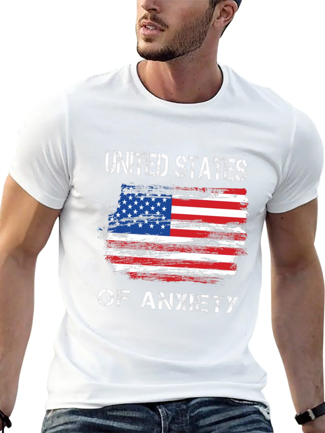 United States of Anxiety Flag Graphic Tee