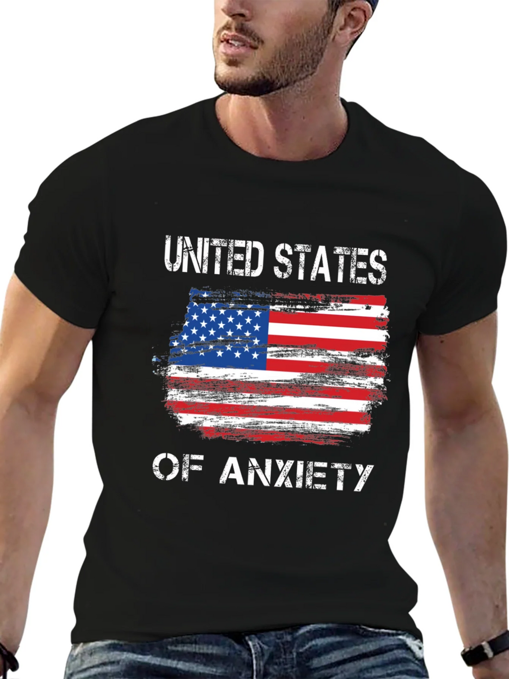 United States of Anxiety Flag Graphic Tee