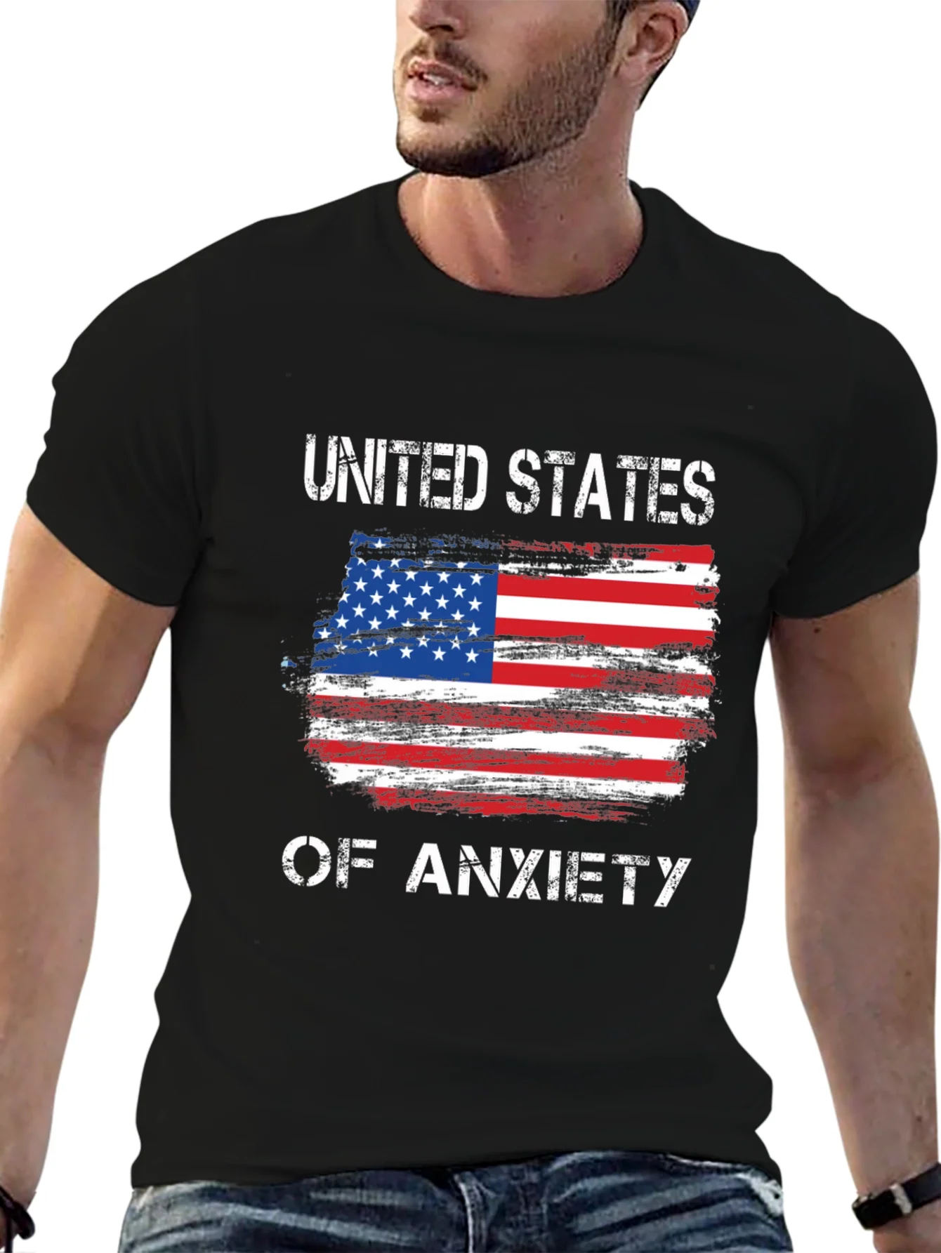 United States of Anxiety Flag Graphic Tee