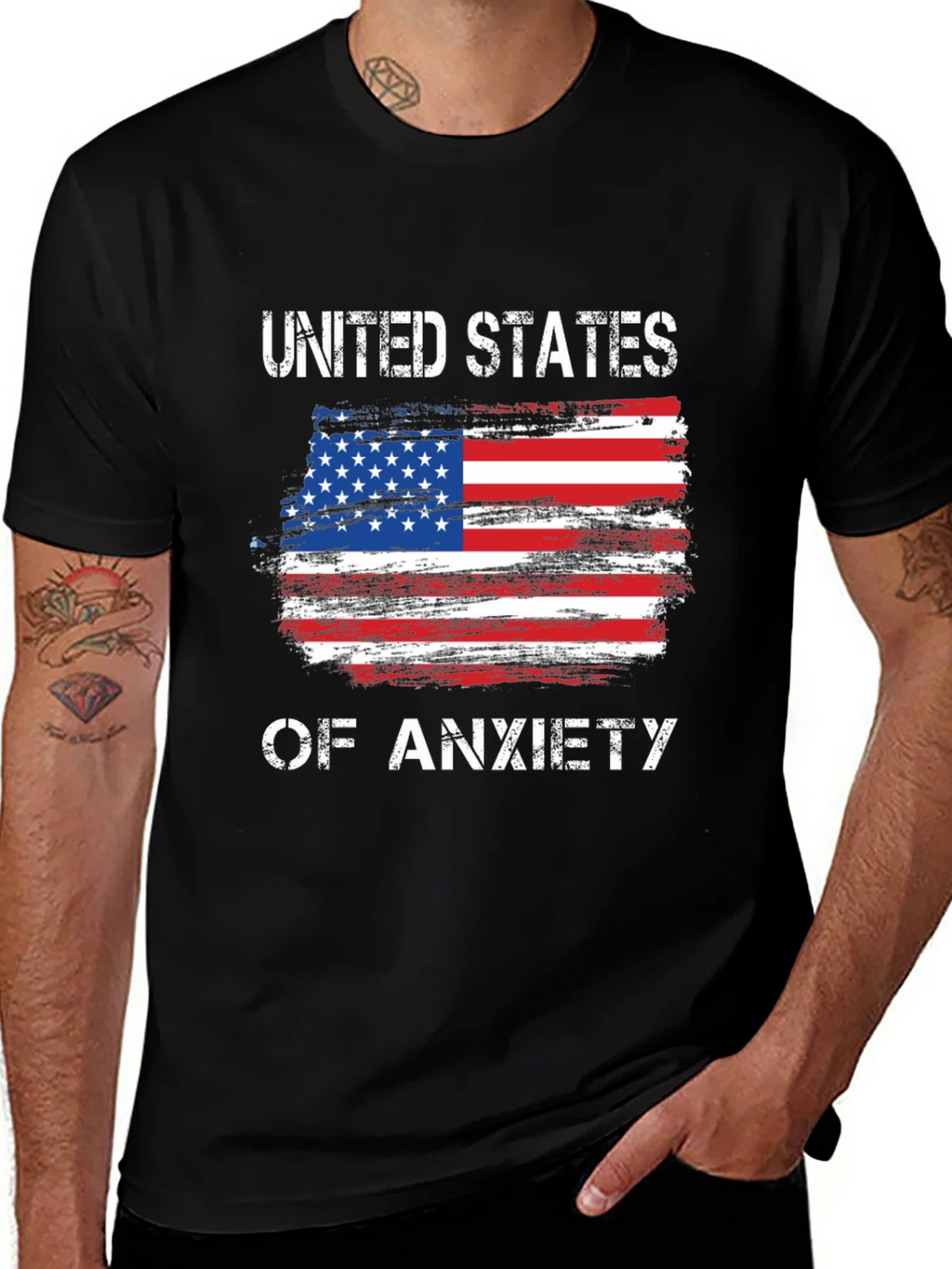 United States of Anxiety Flag Graphic Tee