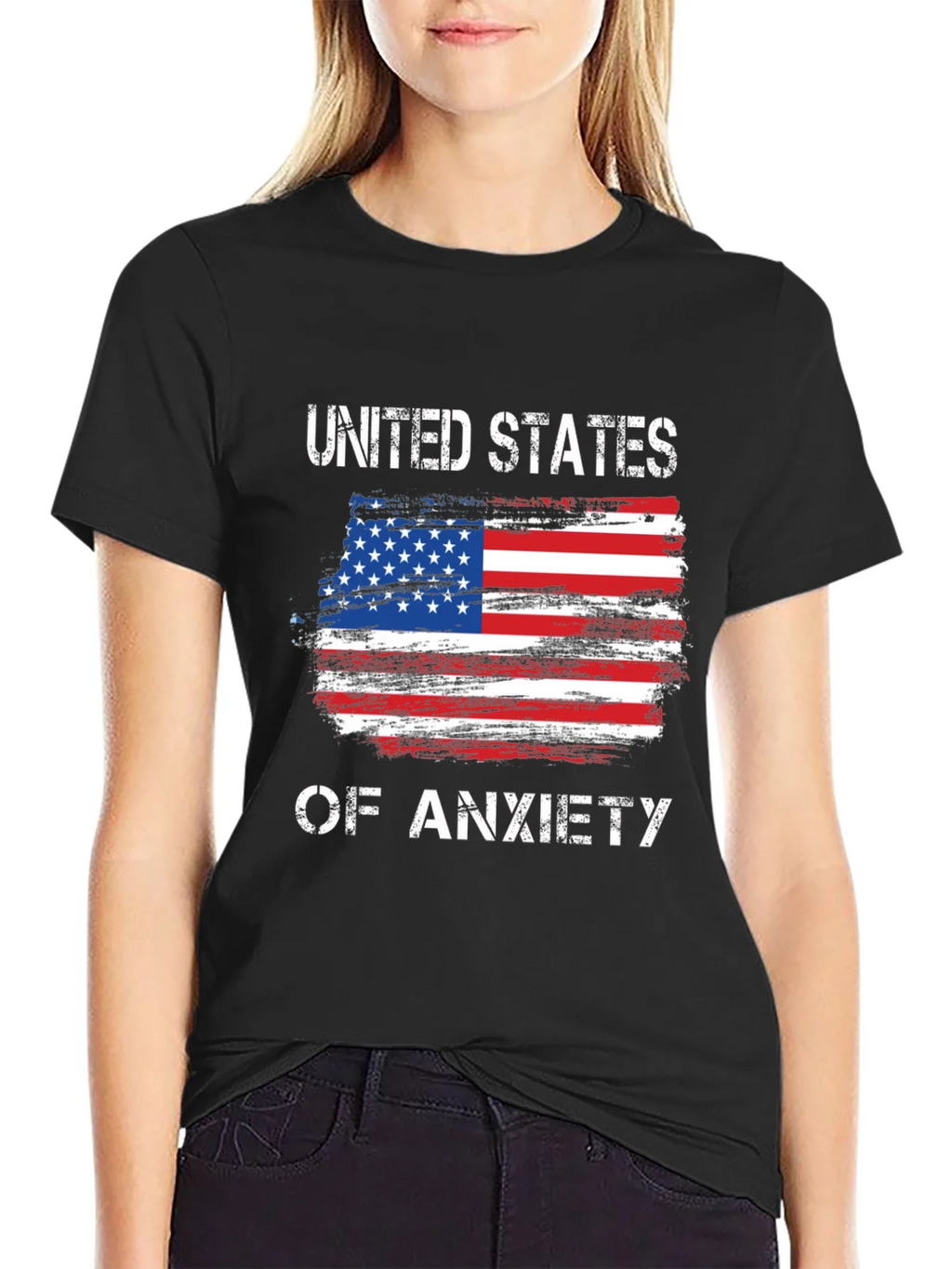 United States of Anxiety Flag Graphic Tee