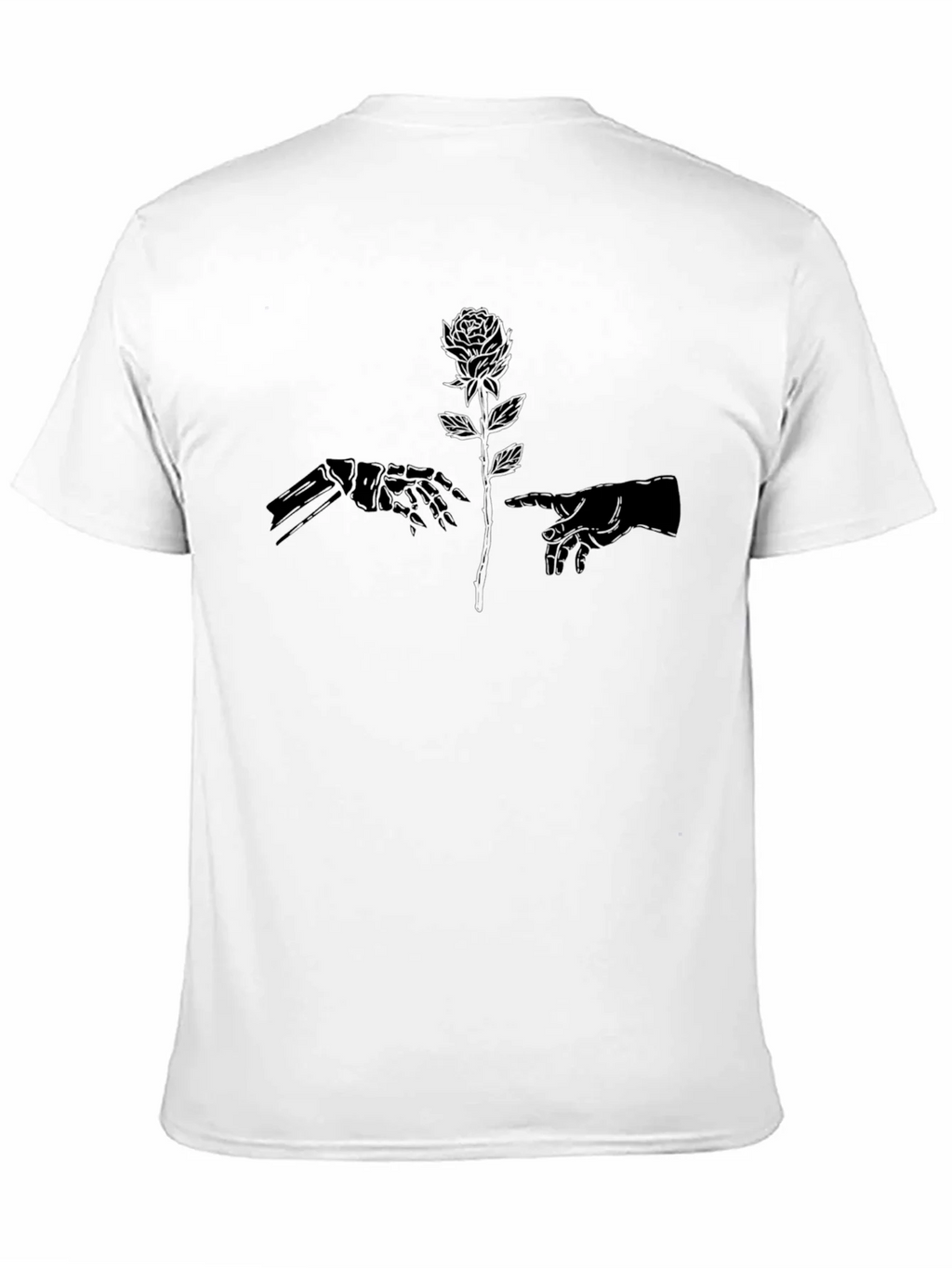 Skeleton Hand Rose Black T-Shirt