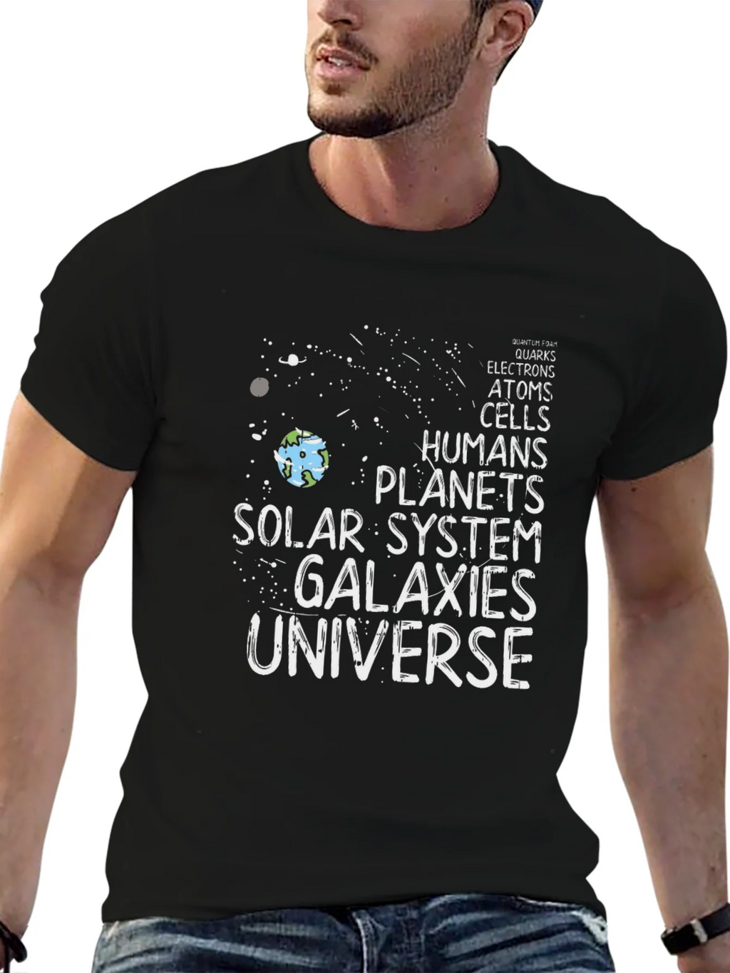 Science Evolution T-Shirt - Universe Galaxies Solar System