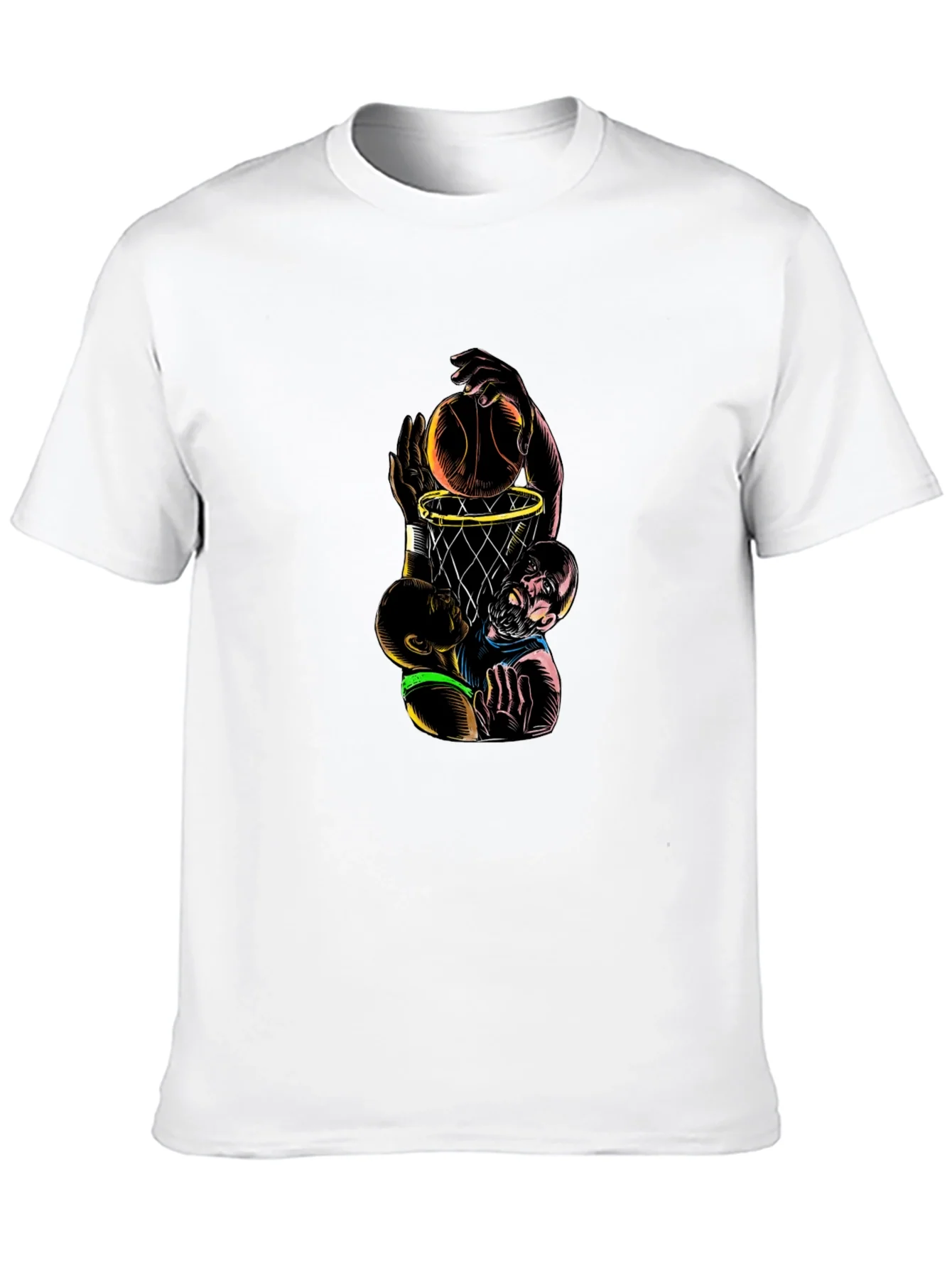 Basketball Graphic Print Mens Black T-Shirt