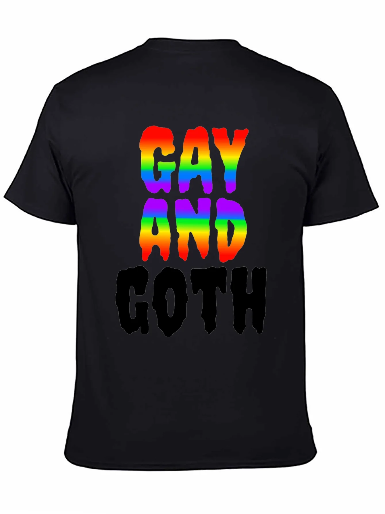 Gay and Goth Rainbow T-Shirt