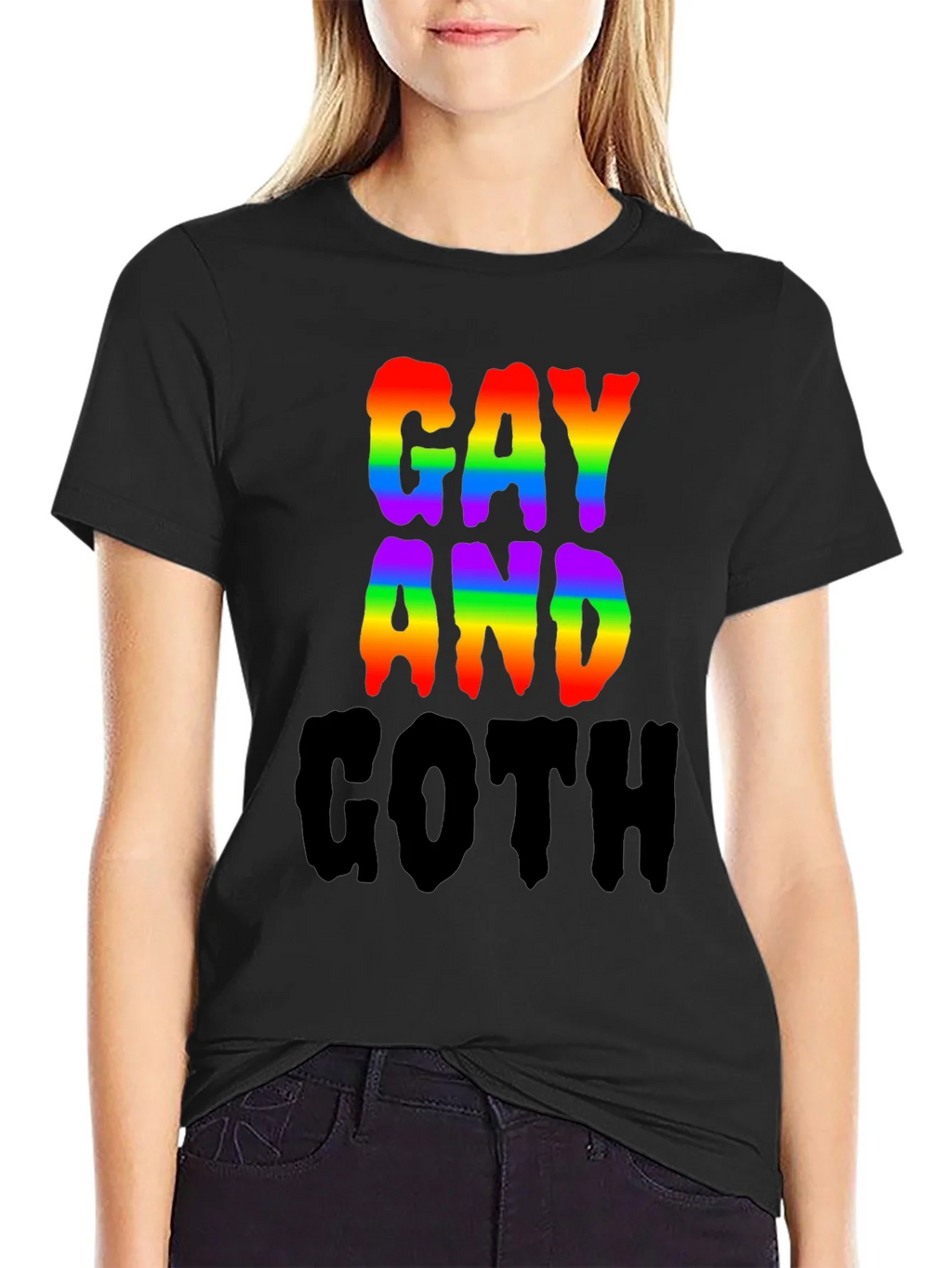 Gay and Goth Rainbow T-Shirt