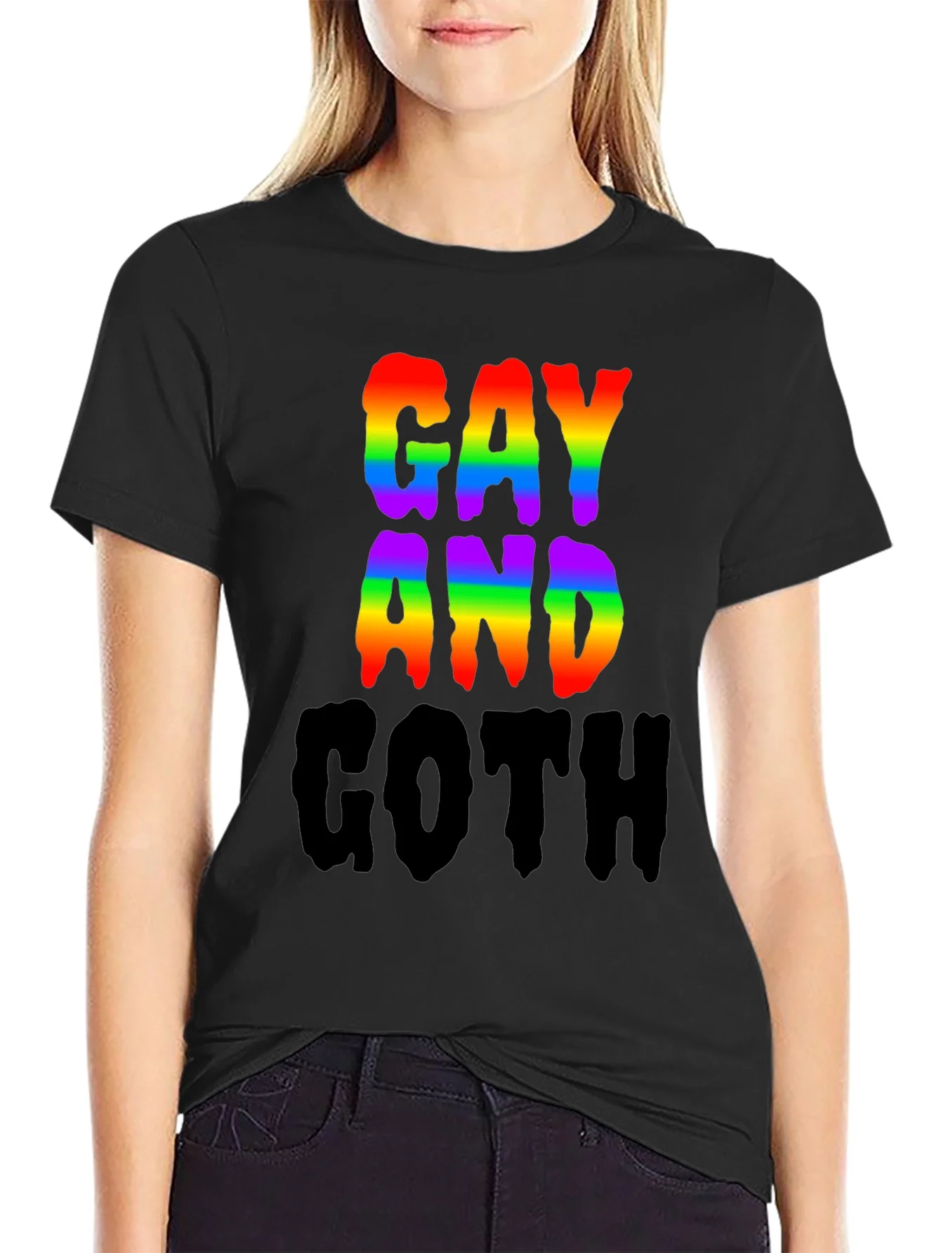 Gay and Goth Rainbow T-Shirt