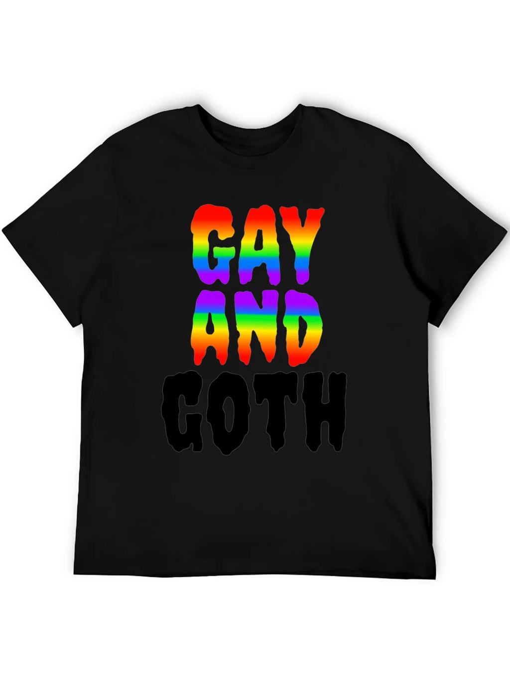 Gay and Goth Rainbow T-Shirt