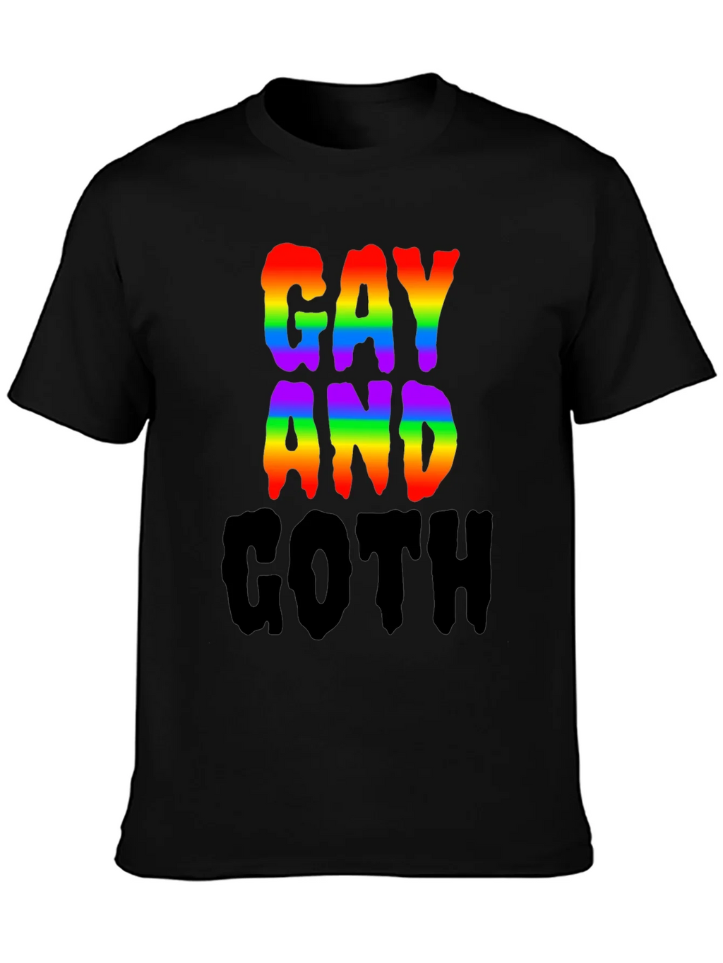 Gay and Goth Rainbow T-Shirt