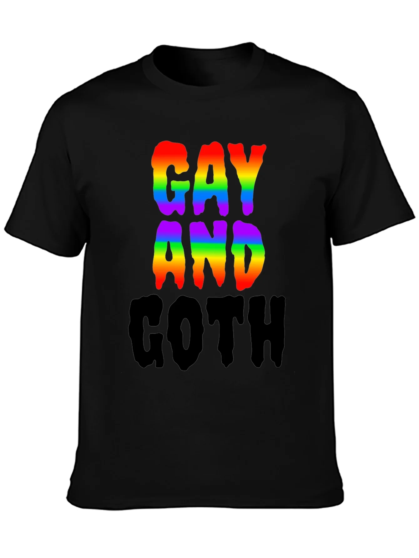 Gay and Goth Rainbow T-Shirt