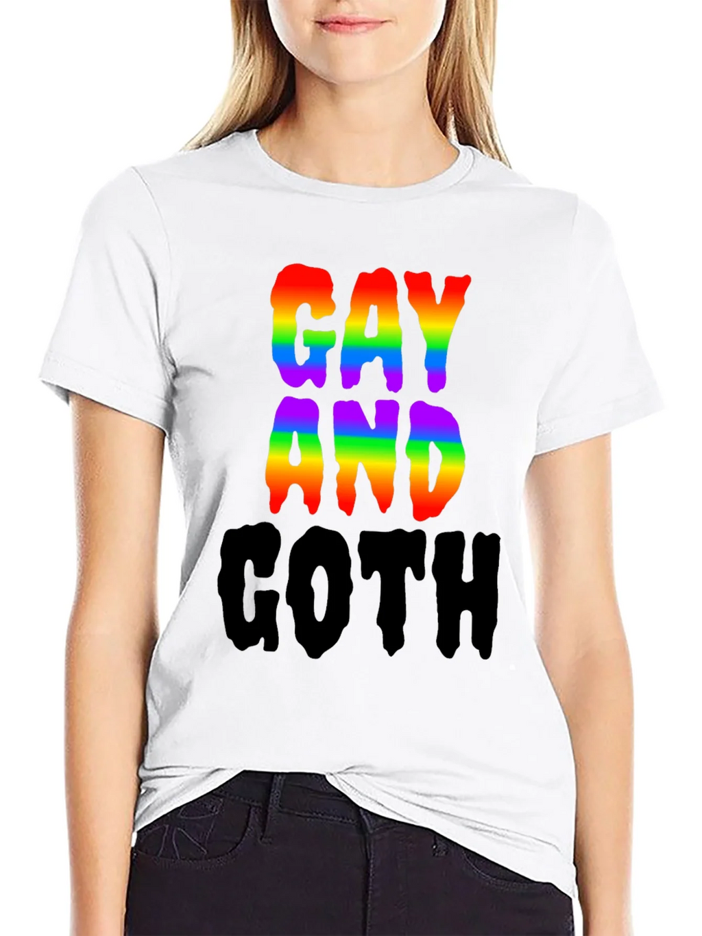 Gay and Goth Rainbow T-Shirt