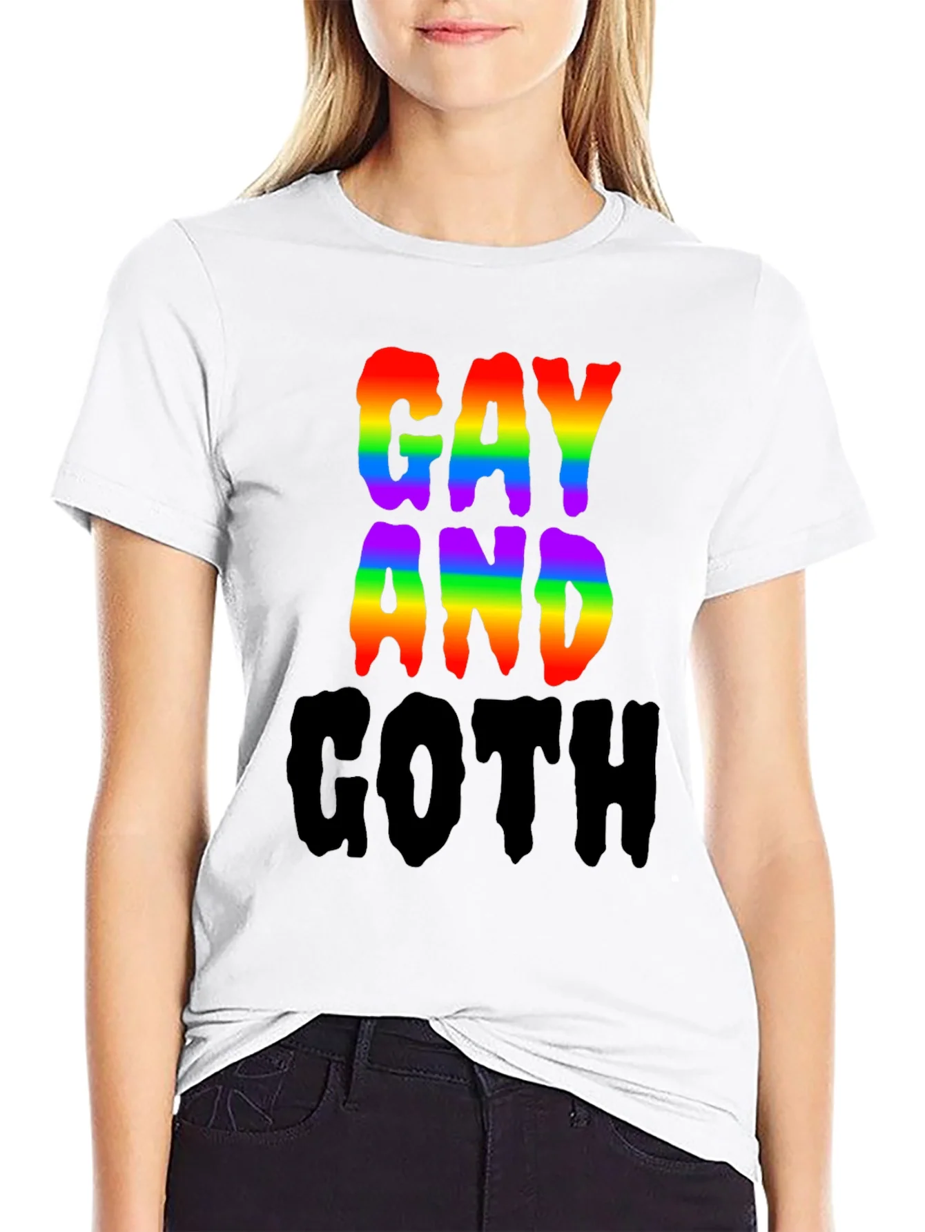Gay and Goth Rainbow T-Shirt