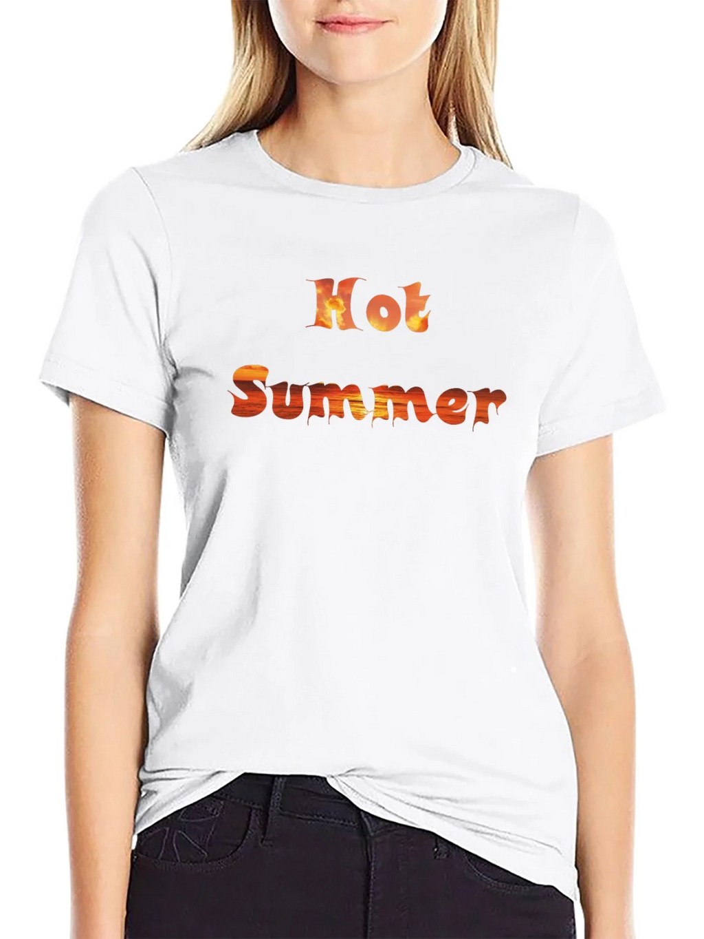 Hot Summer Graphic Tee - Trendy Casual Wear