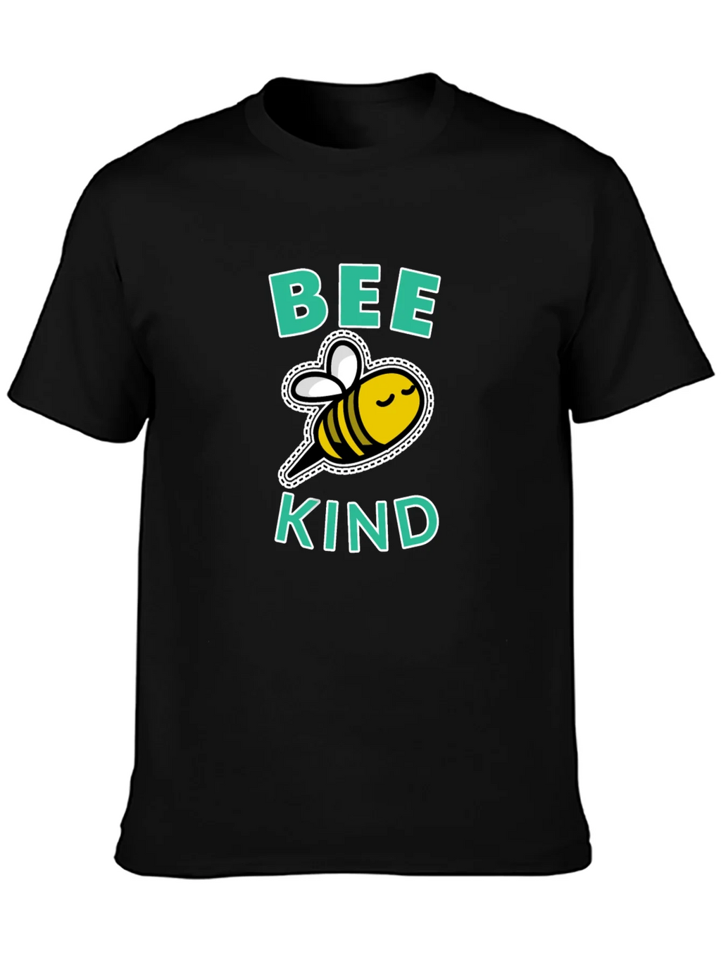 Bee Kind Graphic Tee - Black Cotton T-Shirt