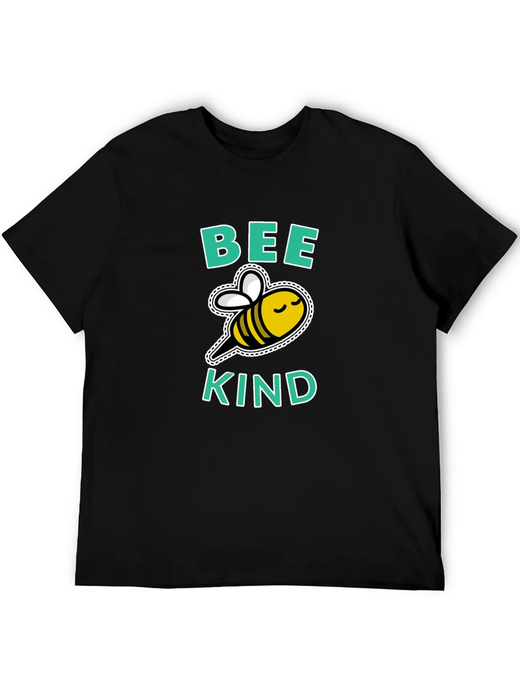 Bee Kind Graphic Tee - Black Cotton T-Shirt