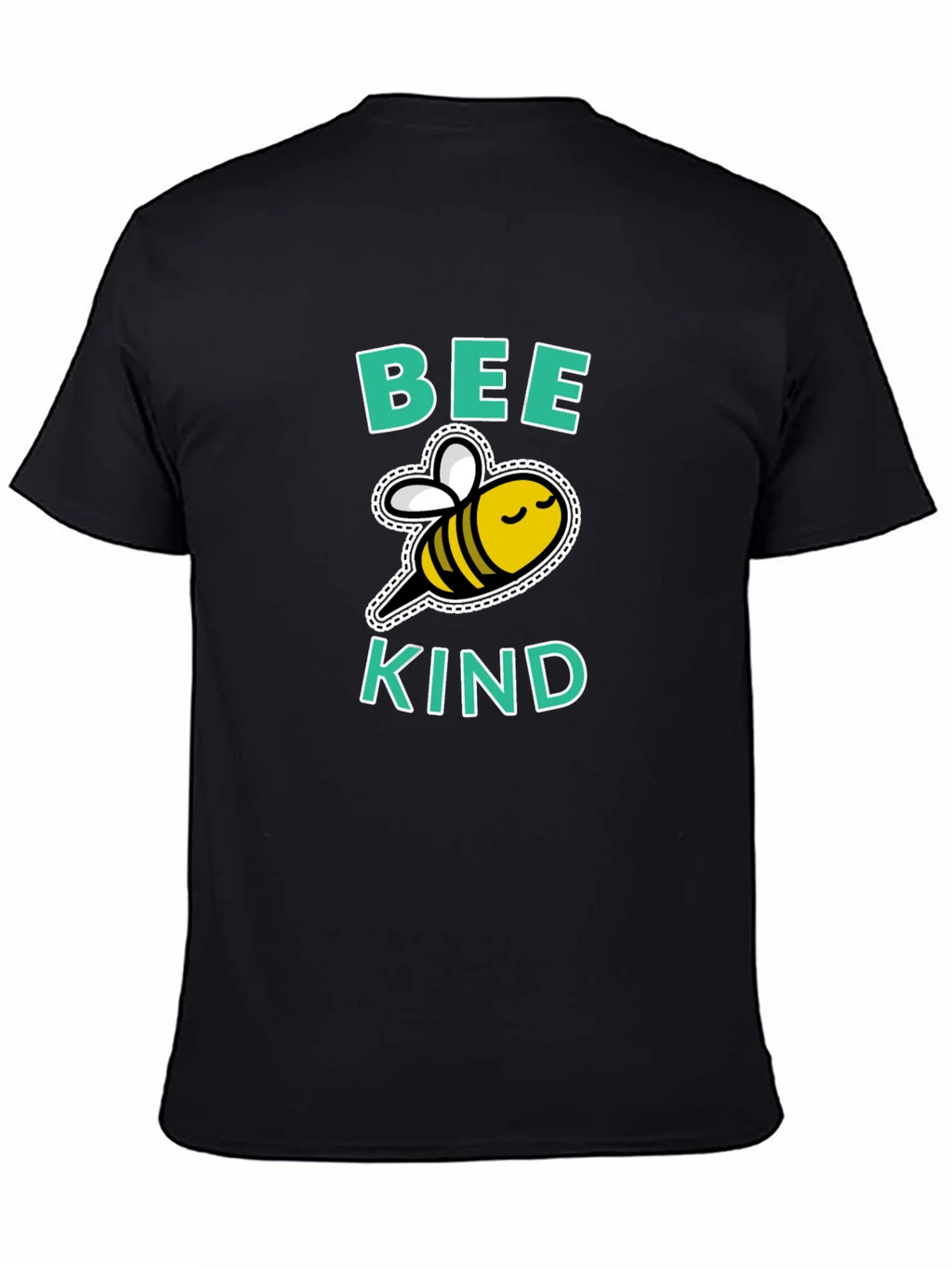 Bee Kind Graphic Tee - Black Cotton T-Shirt