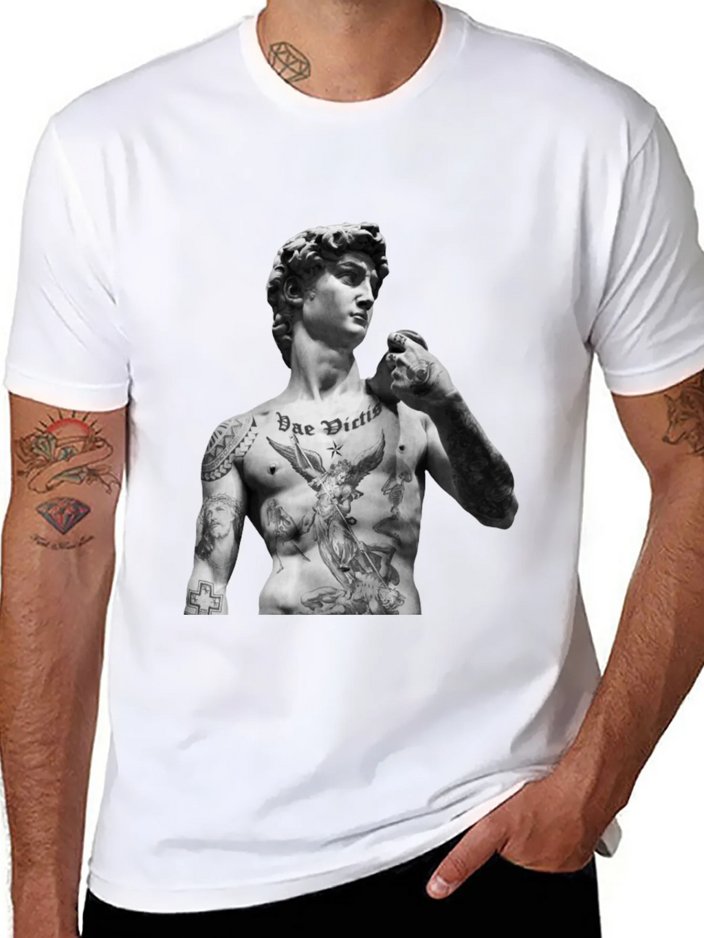 Tattooed David Statue T-Shirt