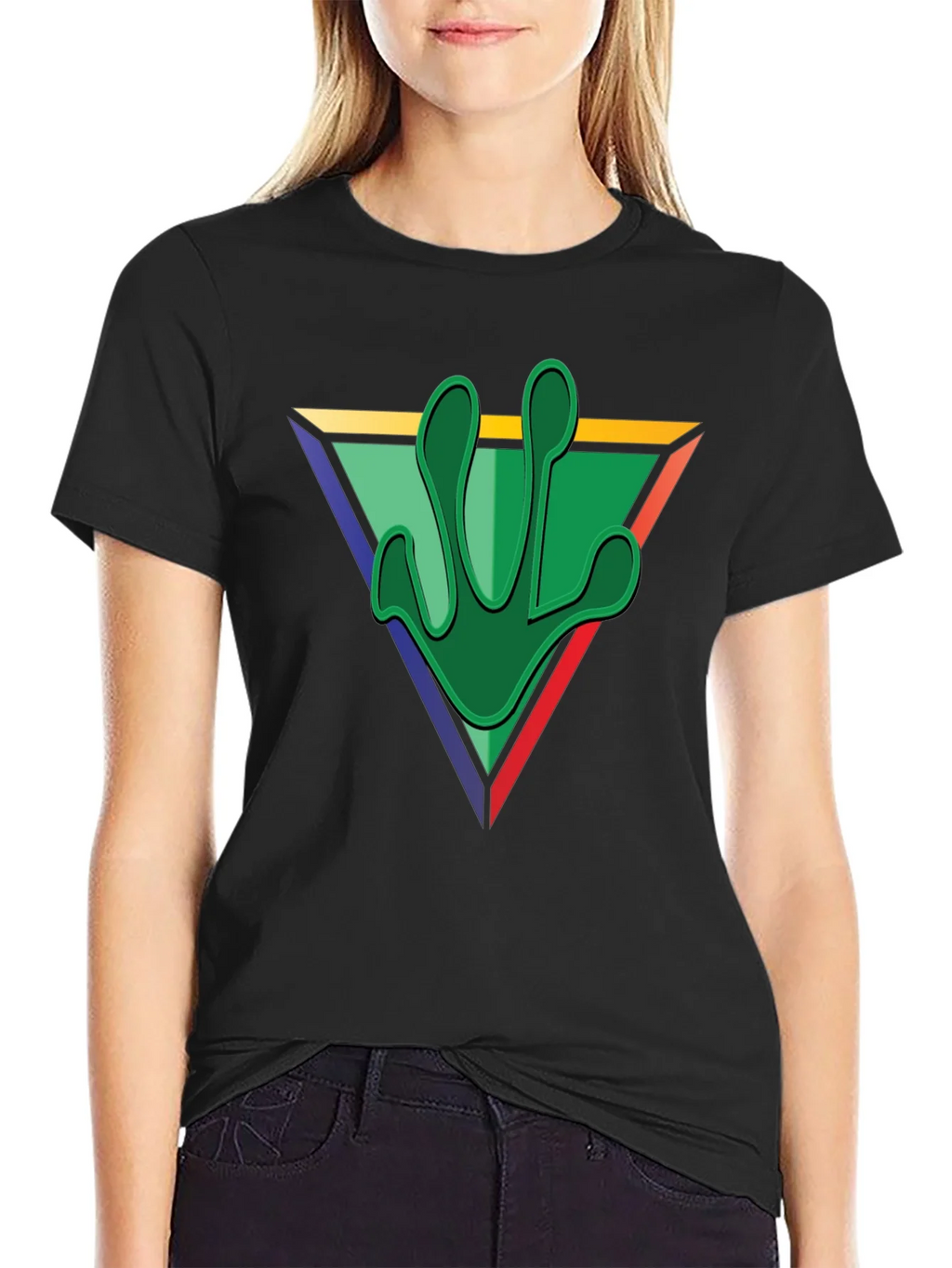 Frog Footprint Graphic Tee - Mens Black T-Shirt