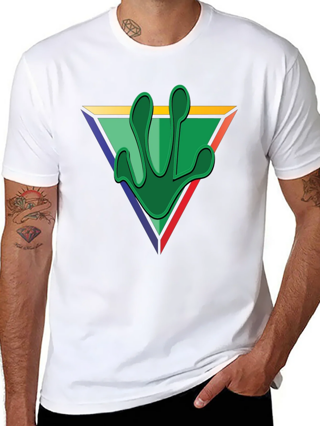 Frog Footprint Graphic Tee - Mens Black T-Shirt