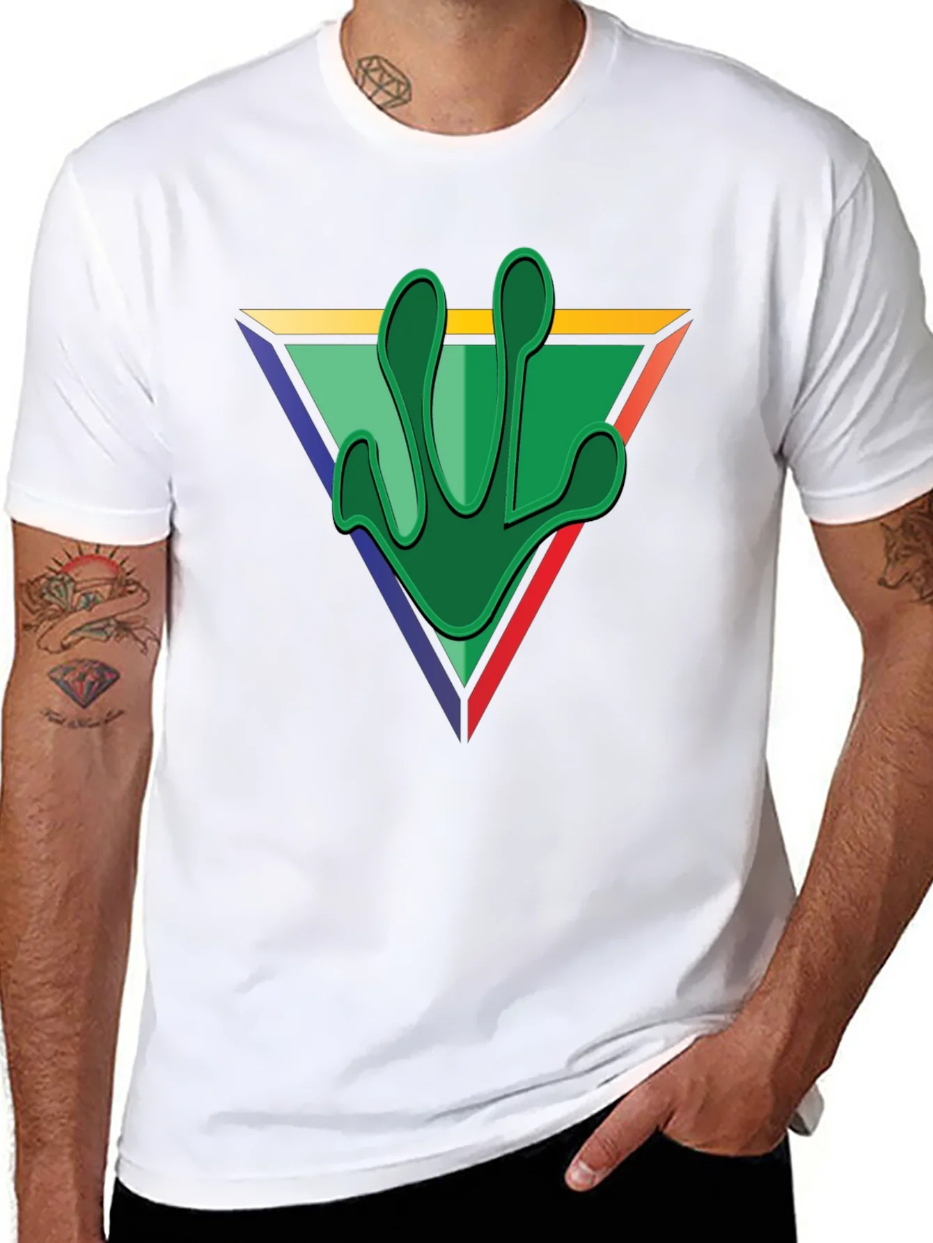 Frog Footprint Graphic Tee - Mens Black T-Shirt