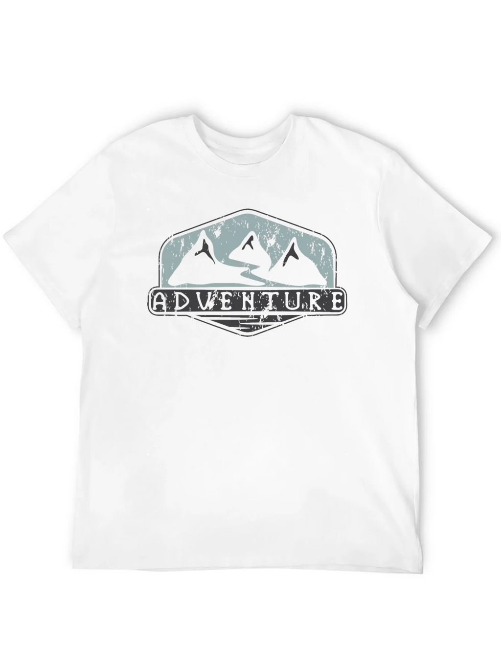 Adventure Mountain Graphic Tee - Black Cotton