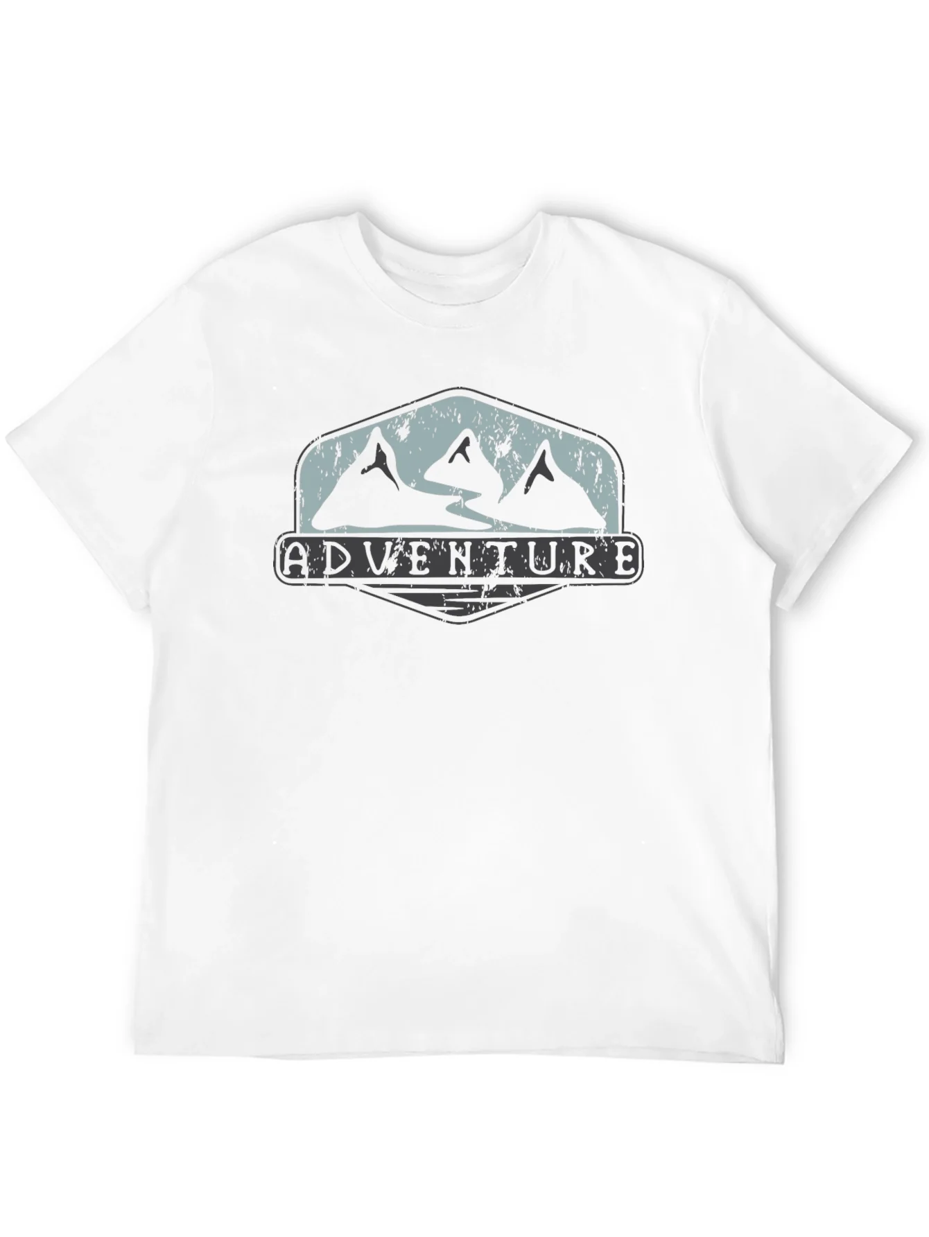 Adventure Mountain Graphic Tee - Black Cotton