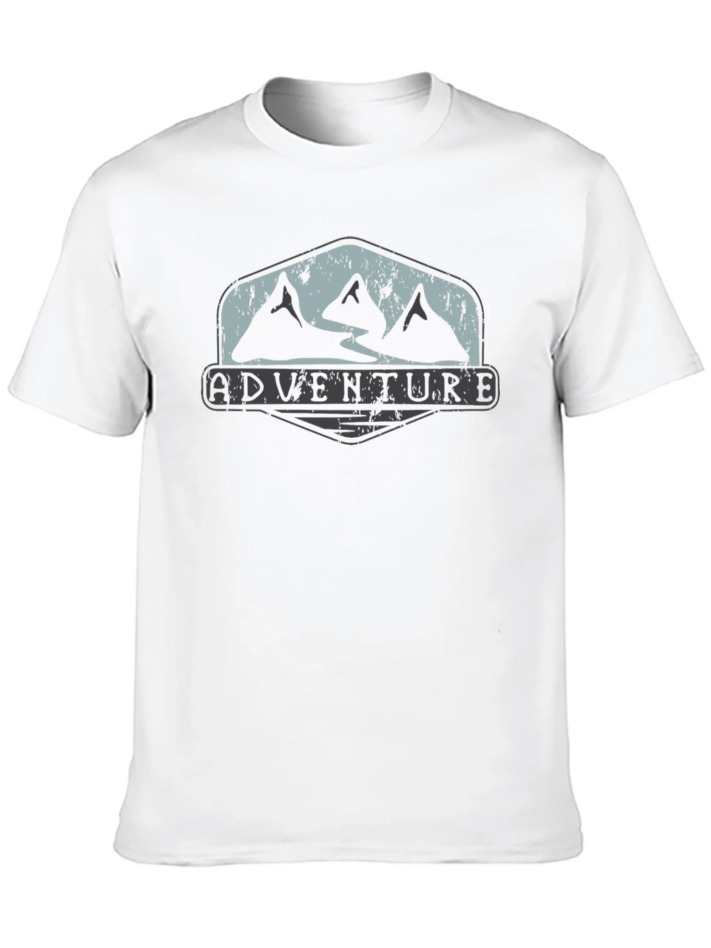 Adventure Mountain Graphic Tee - Black Cotton