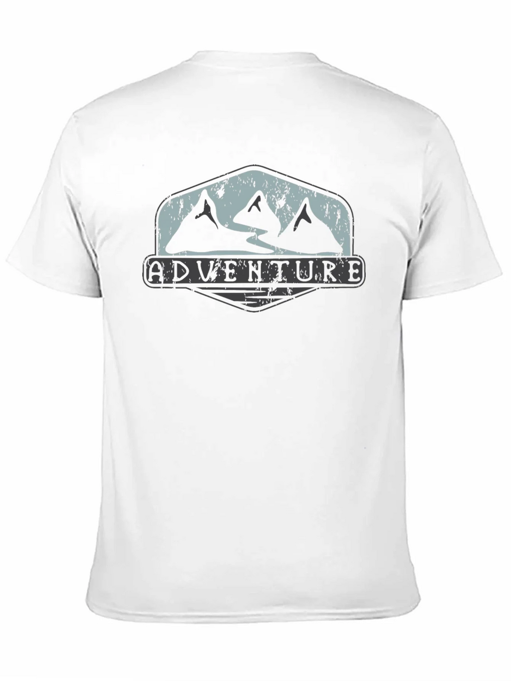 Adventure Mountain Graphic Tee - Black Cotton
