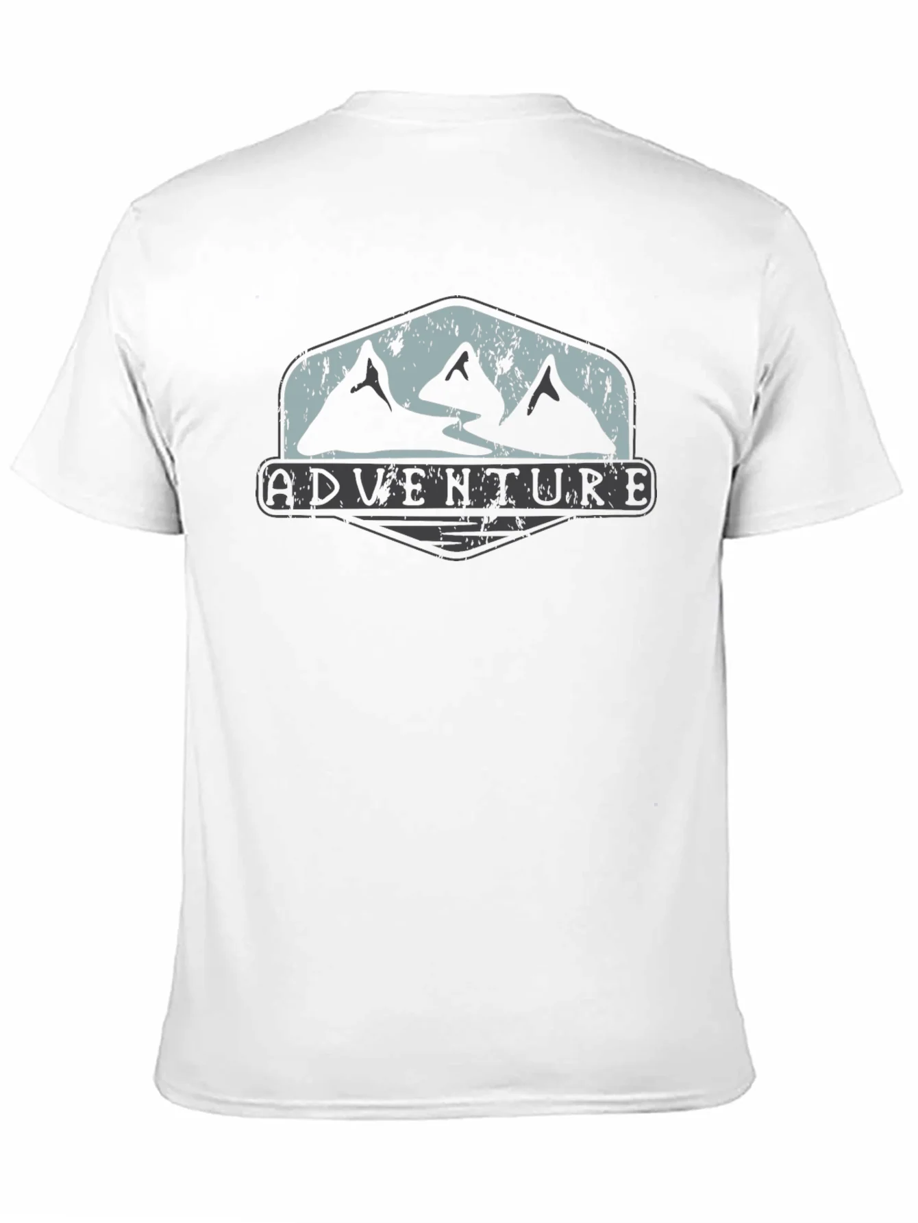 Adventure Mountain Graphic Tee - Black Cotton