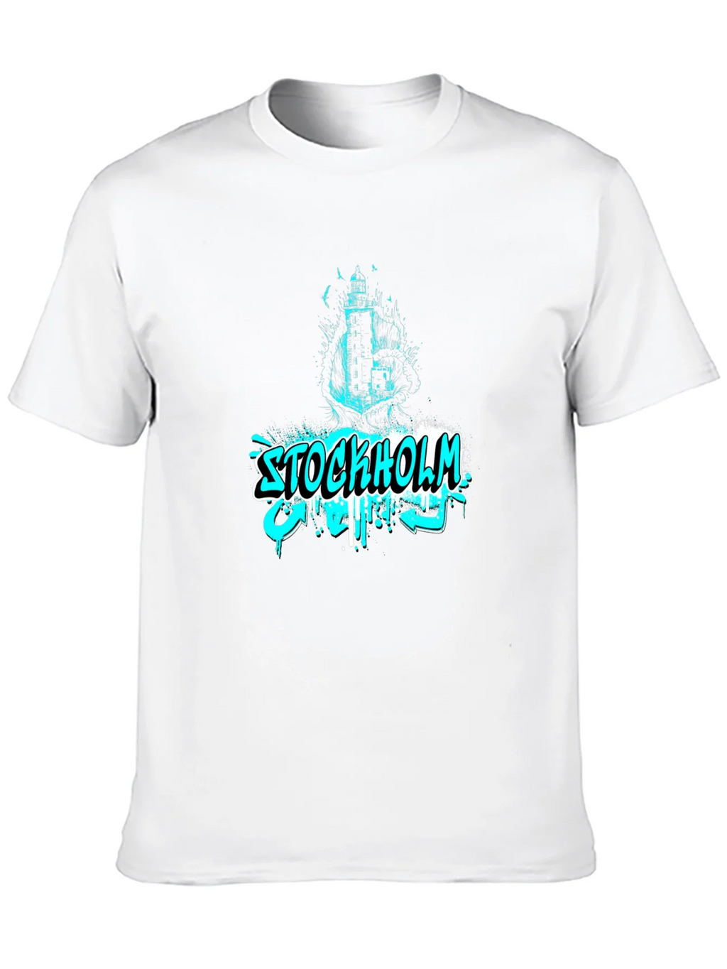 Stockholm Graffiti T-Shirt - Black Cotton Tee