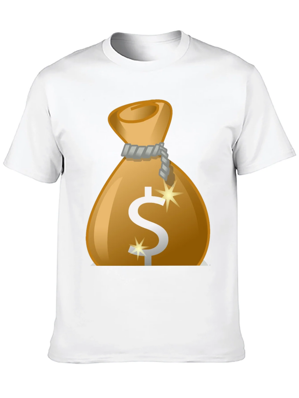 Money Bag Graphic Tee - Black Cotton T-Shirt