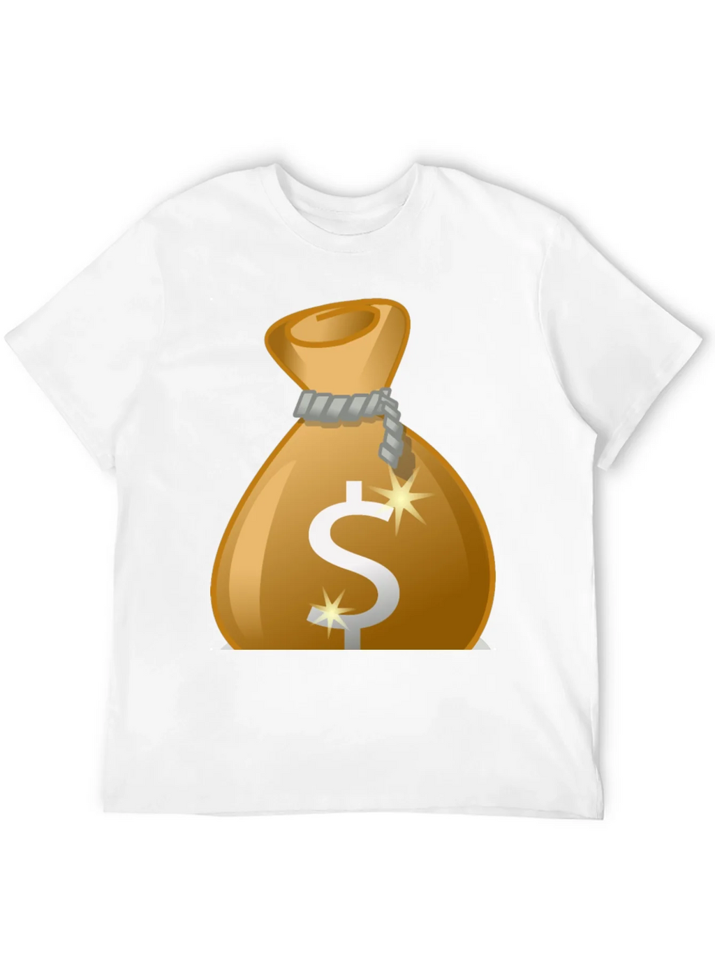 Money Bag Graphic Tee - Black Cotton T-Shirt