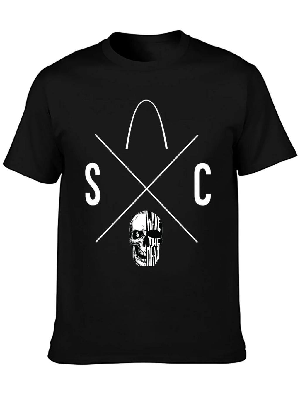 Wake The Dead Graphic Tee - Skull Design