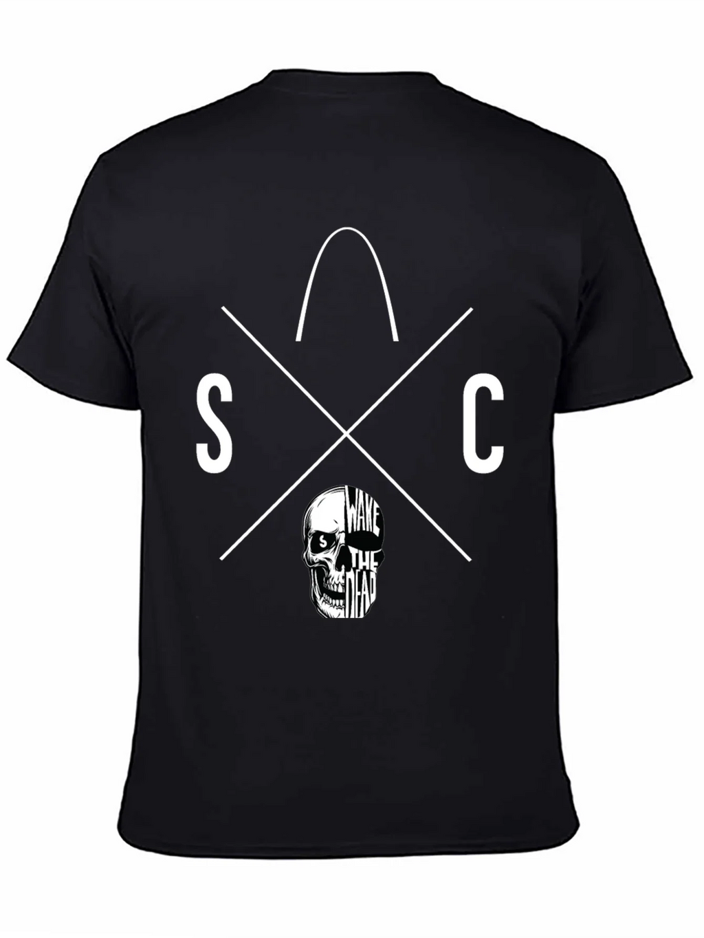 Wake The Dead Graphic Tee - Skull Design