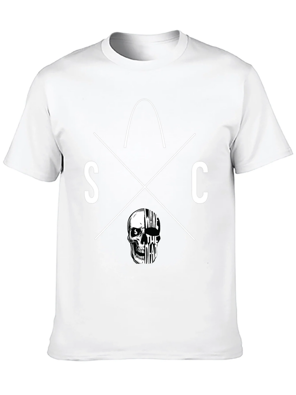 Wake The Dead Graphic Tee - Skull Design