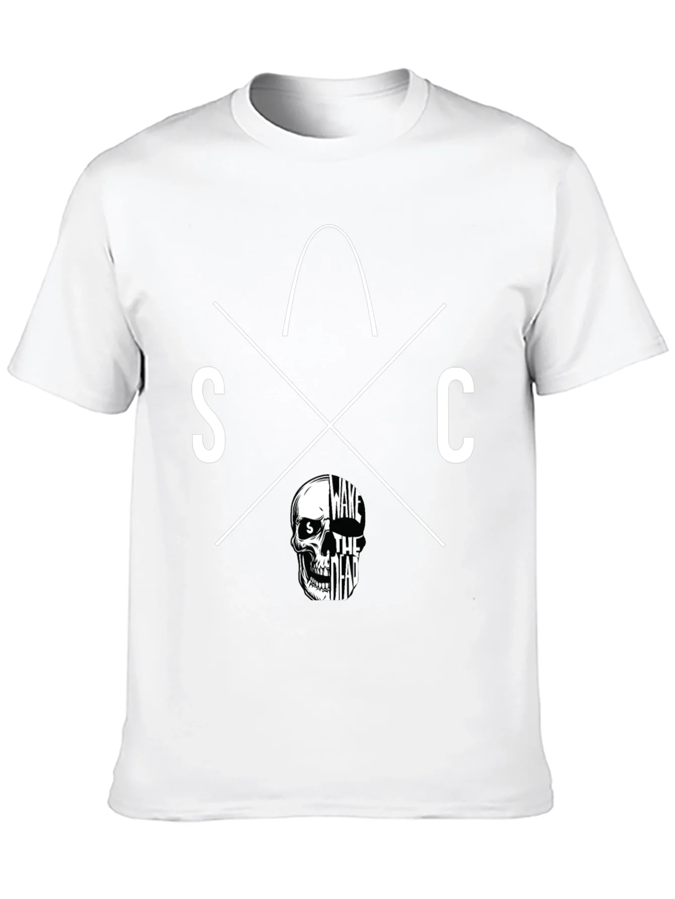 Wake The Dead Graphic Tee - Skull Design