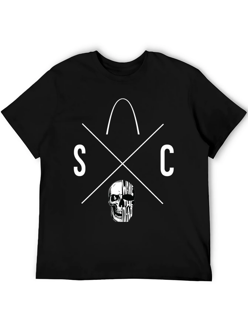 Wake The Dead Graphic Tee - Skull Design