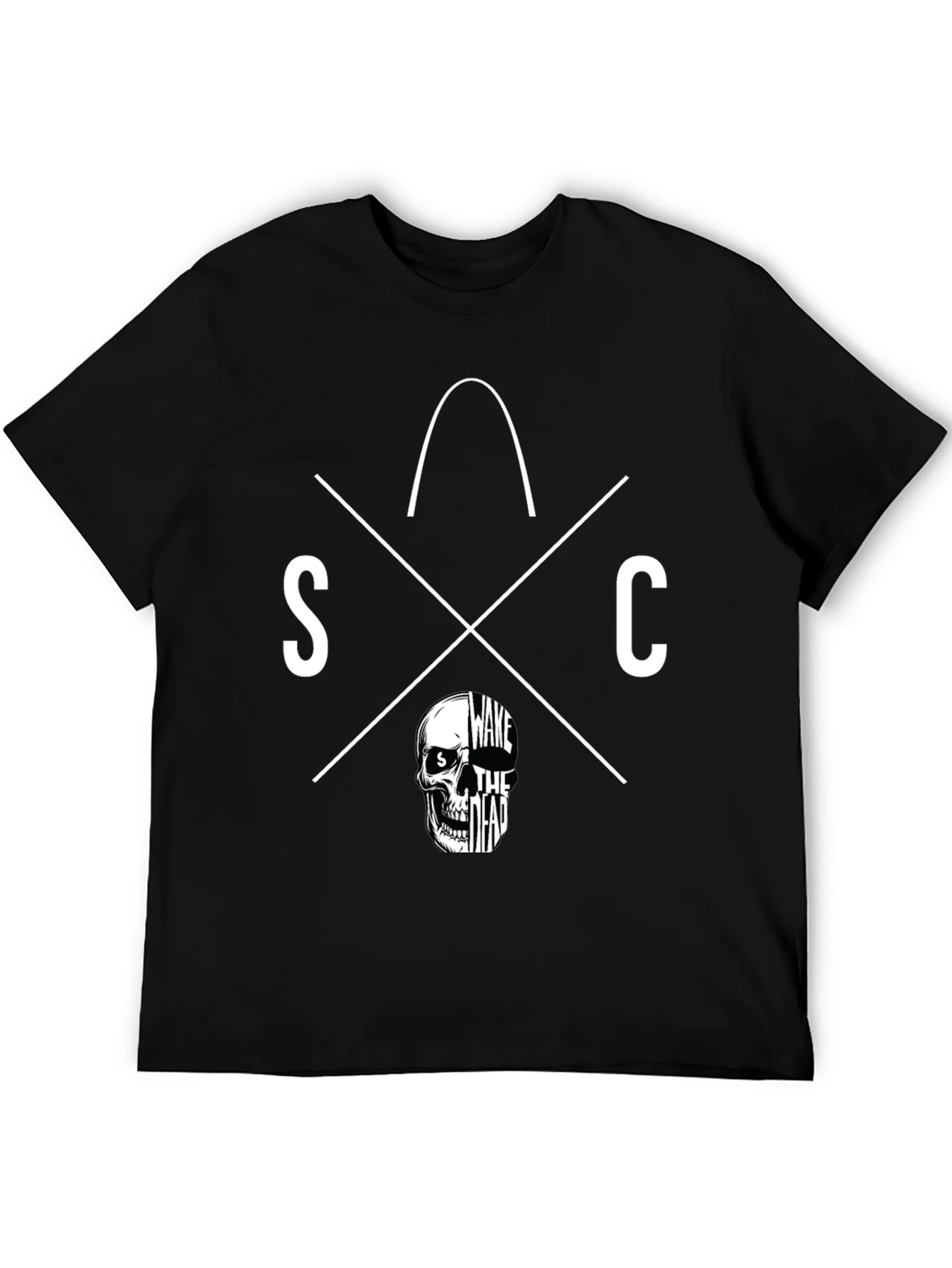 Wake The Dead Graphic Tee - Skull Design