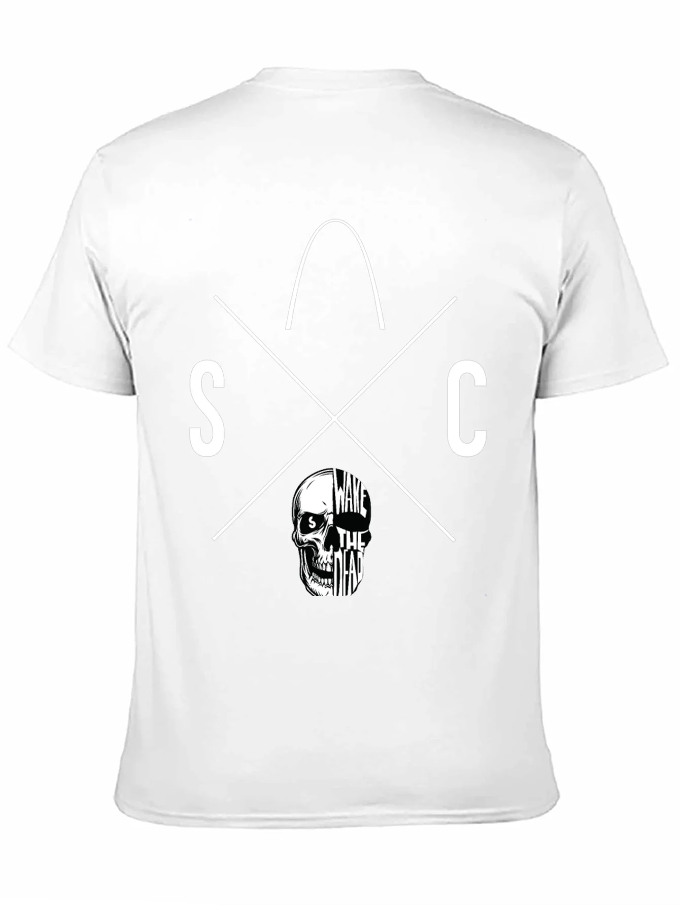 Wake The Dead Graphic Tee - Skull Design