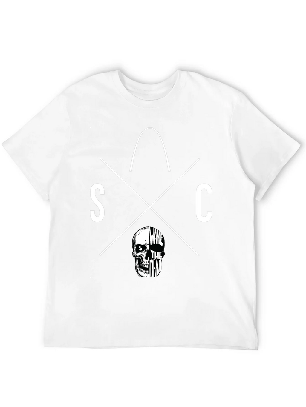 Wake The Dead Graphic Tee - Skull Design