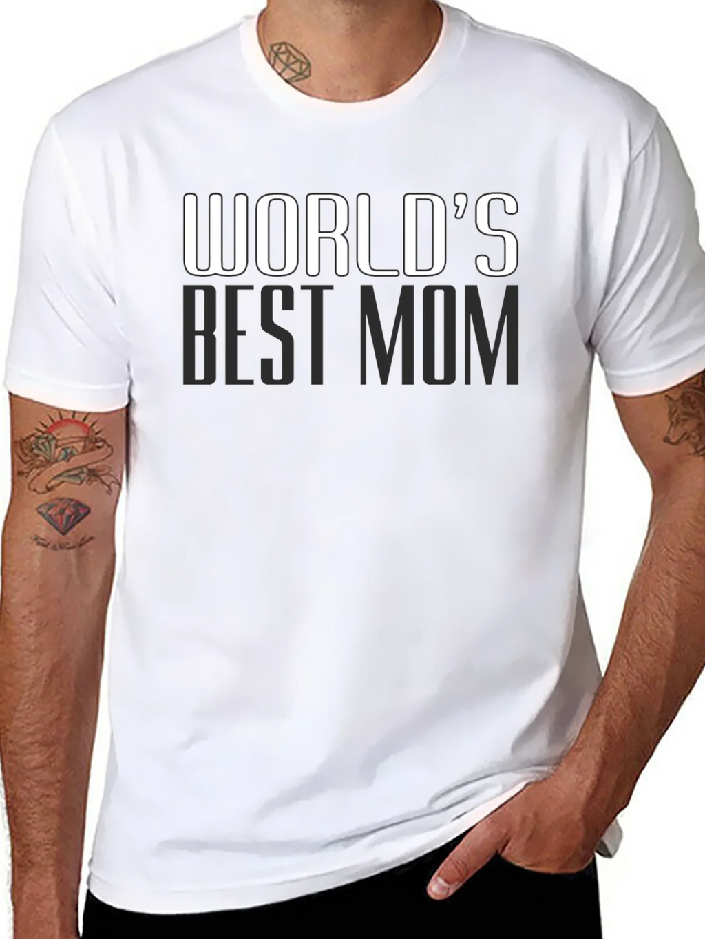 Worlds Best Mom T-Shirt - Black Cotton
