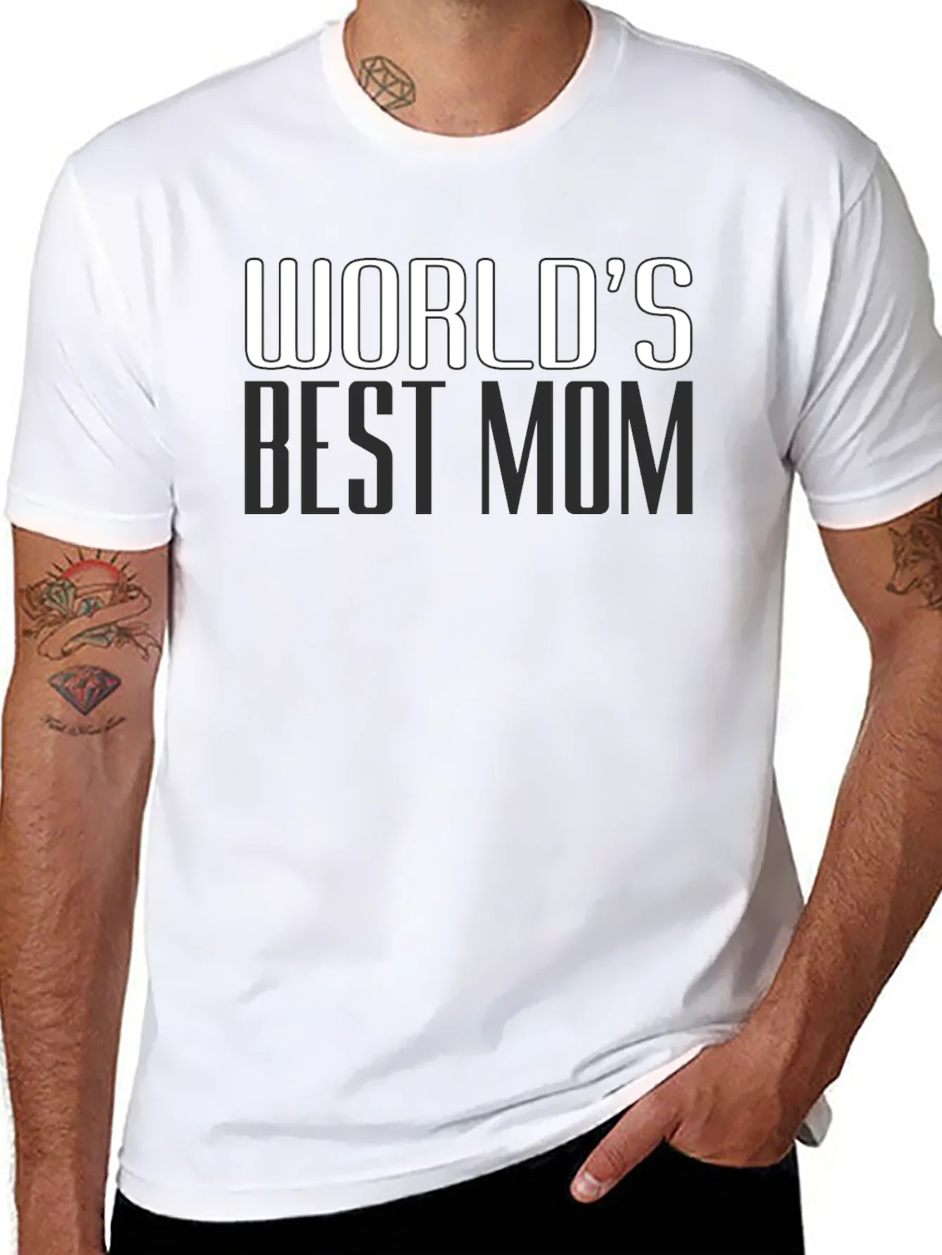Worlds Best Mom T-Shirt - Black Cotton