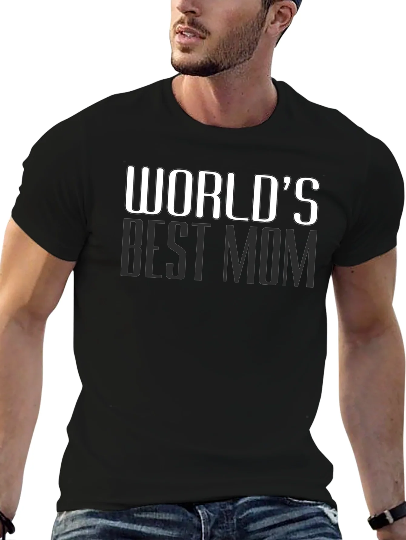Worlds Best Mom T-Shirt - Black Cotton