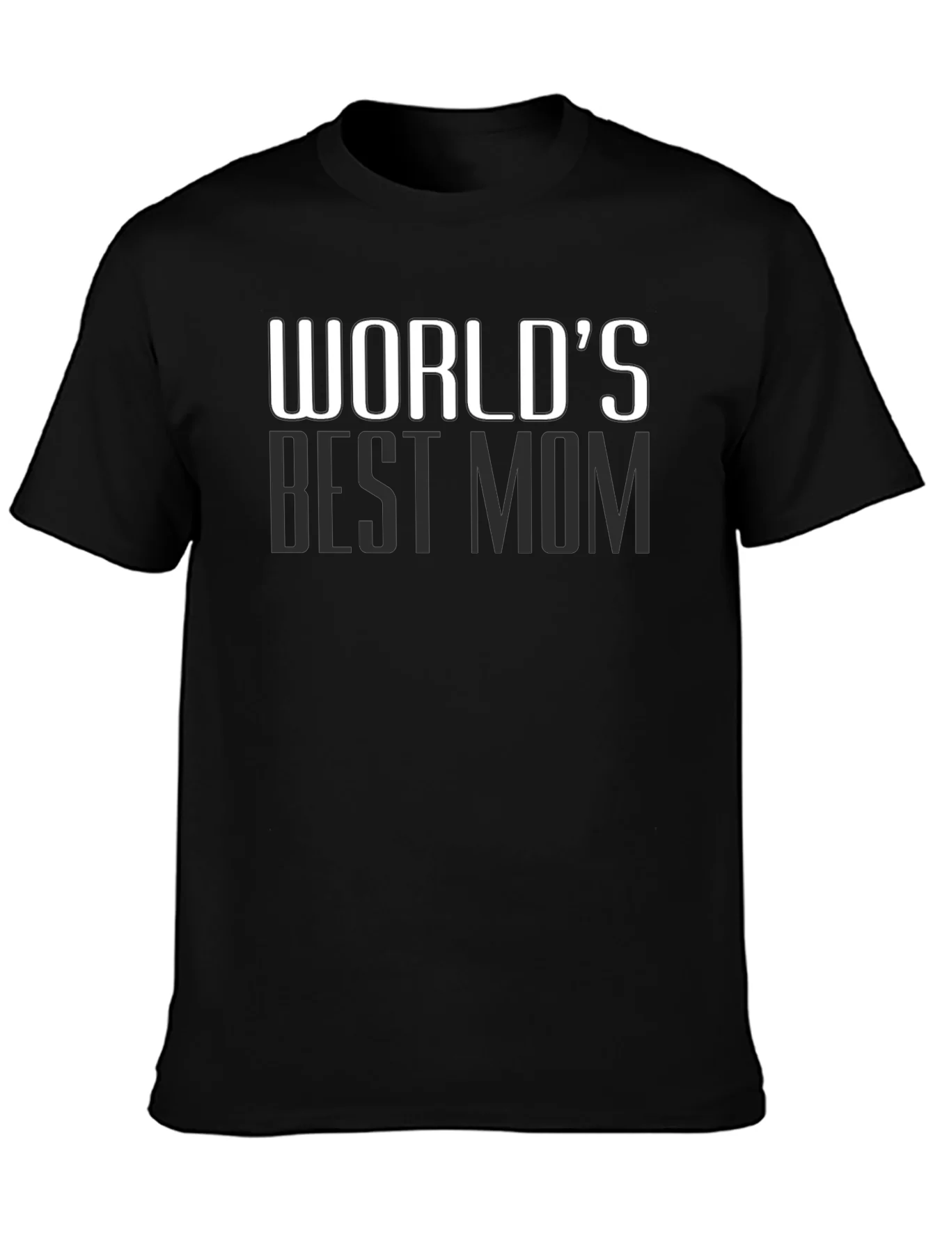 Worlds Best Mom T-Shirt - Black Cotton