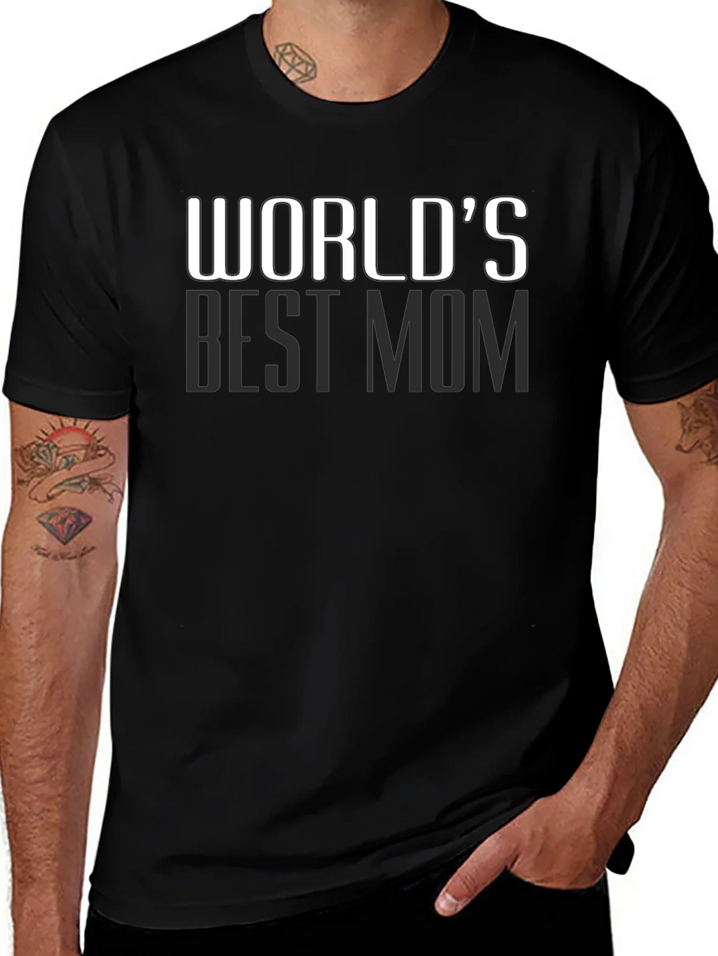 Worlds Best Mom T-Shirt - Black Cotton