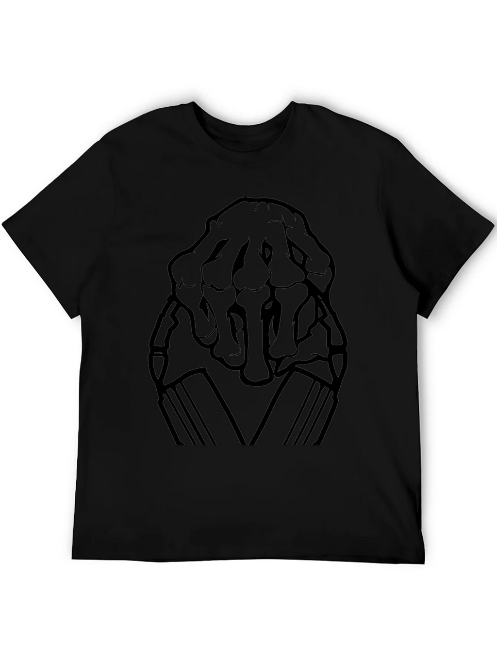 Skeleton Hand Graphic Print Black T-Shirt