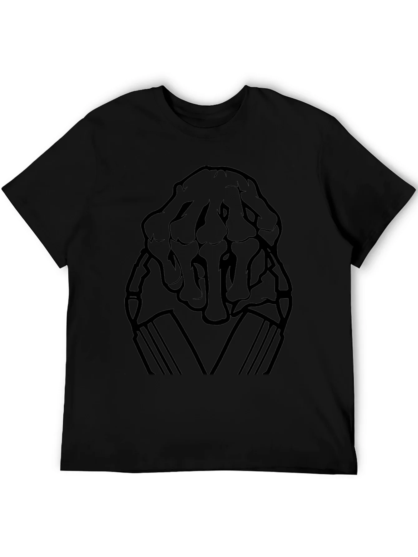 Skeleton Hand Graphic Print Black T-Shirt